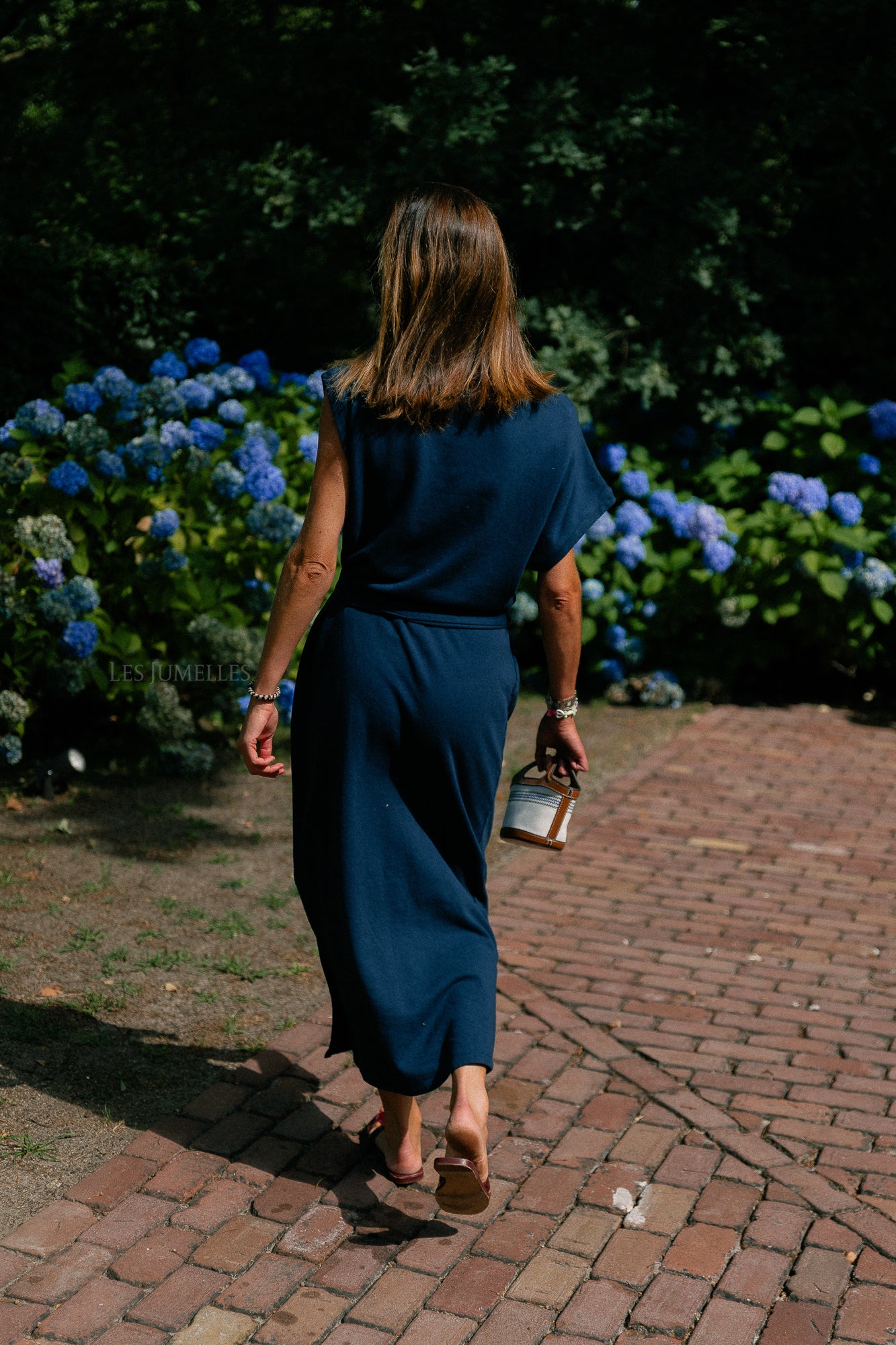Freya long dress navy