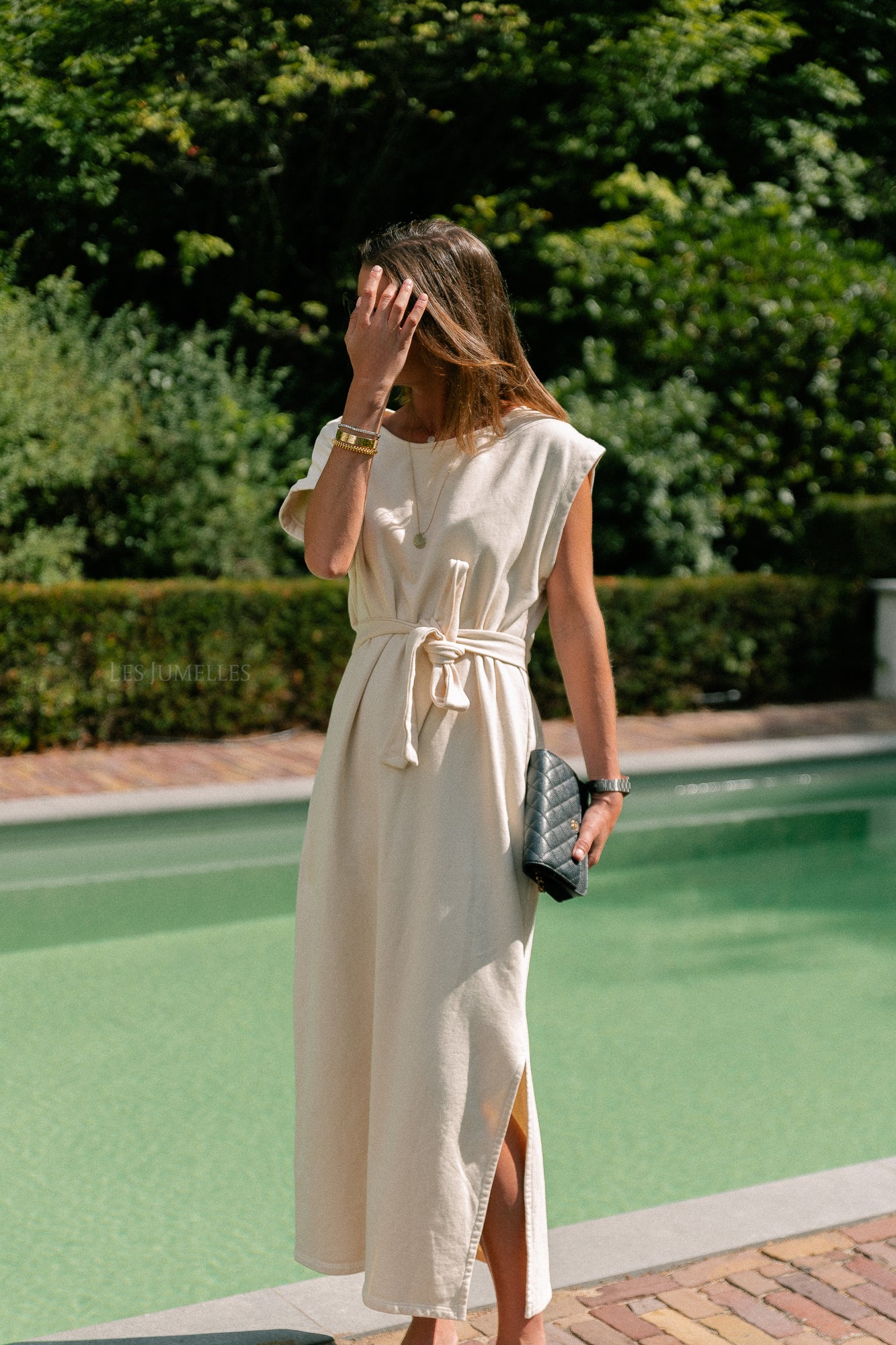 Freya long dress ecru
