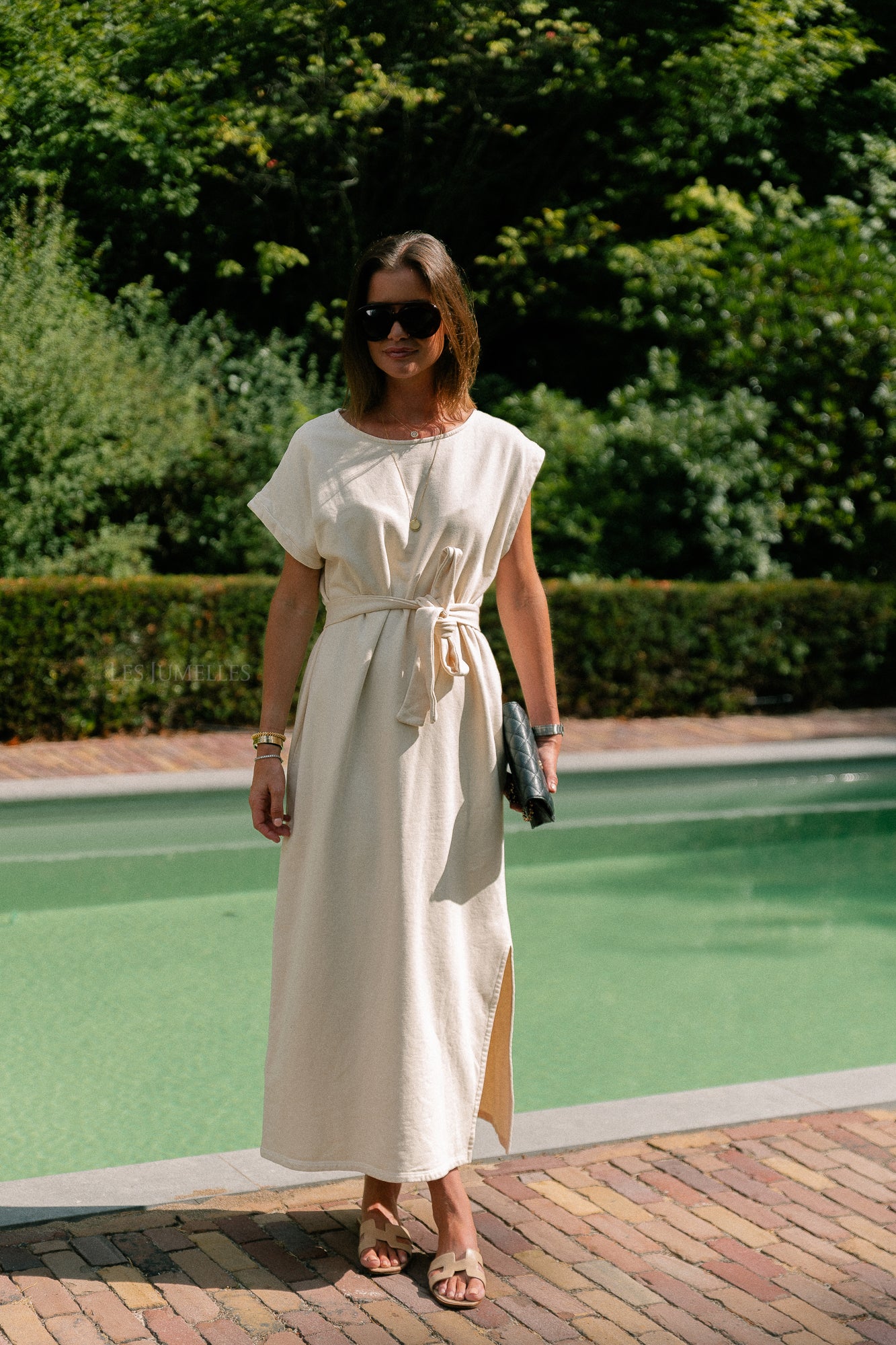 Freya long dress ecru