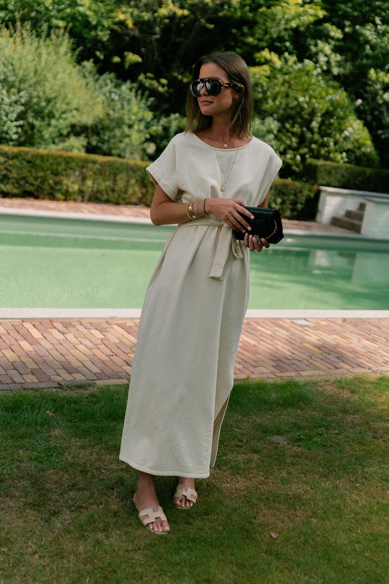 Freya long dress ecru