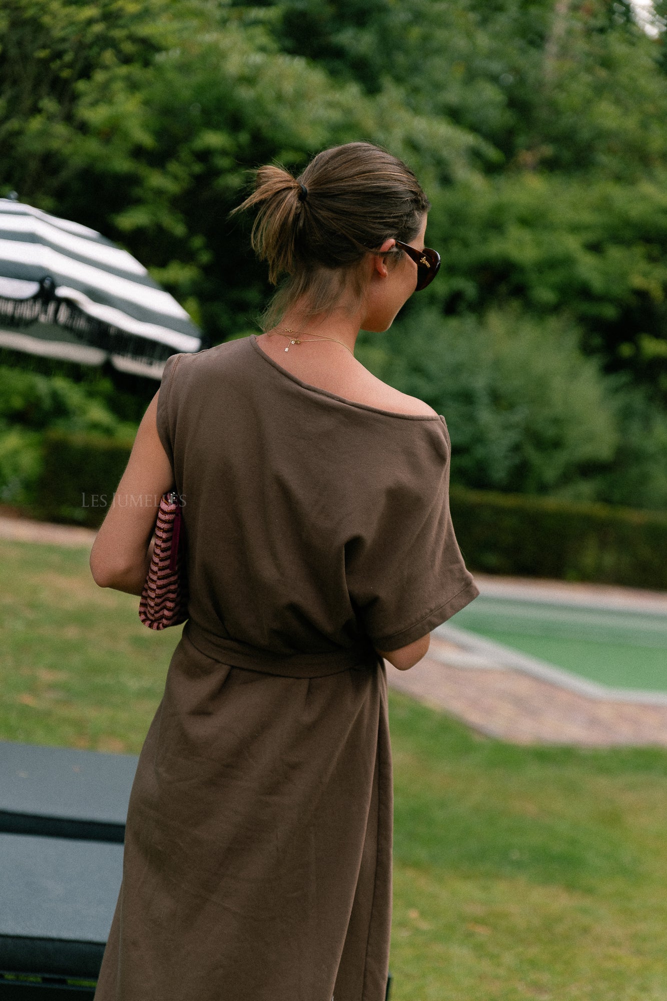 Freya long dress brown