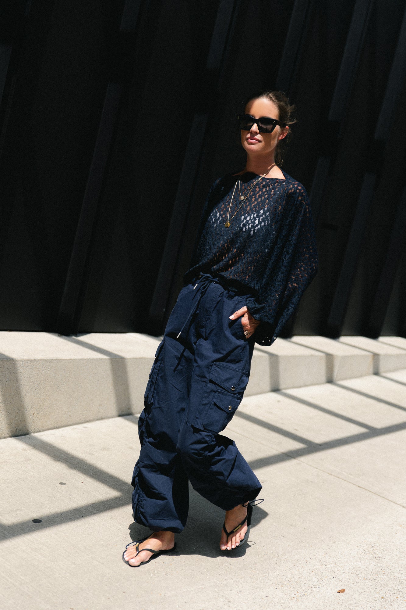 Alix cargo pants navy