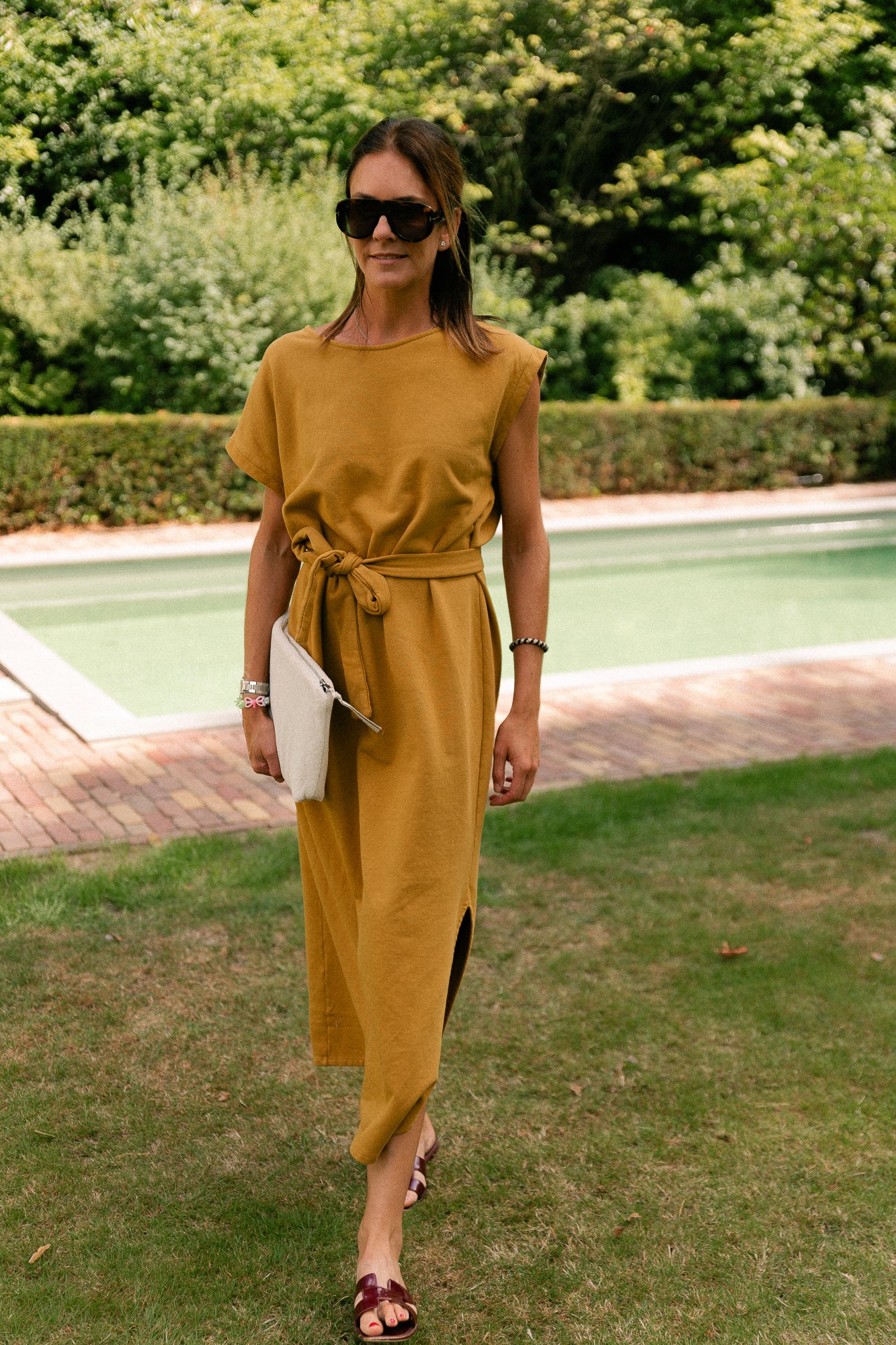Freya long dress ochre