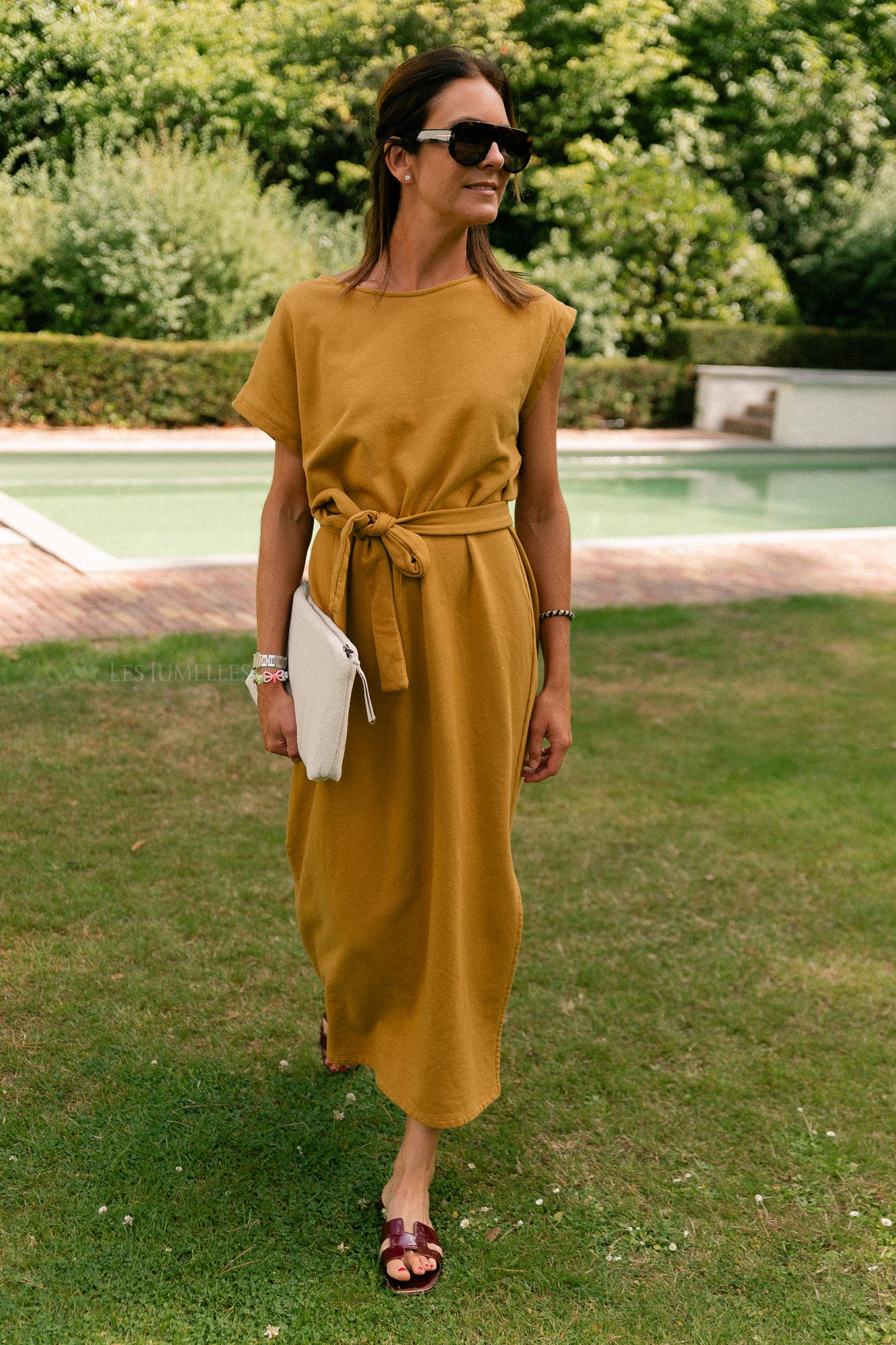 Freya long dress ochre