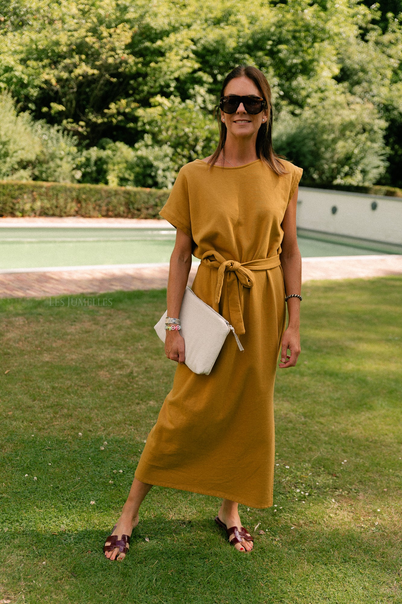 Freya long dress ochre