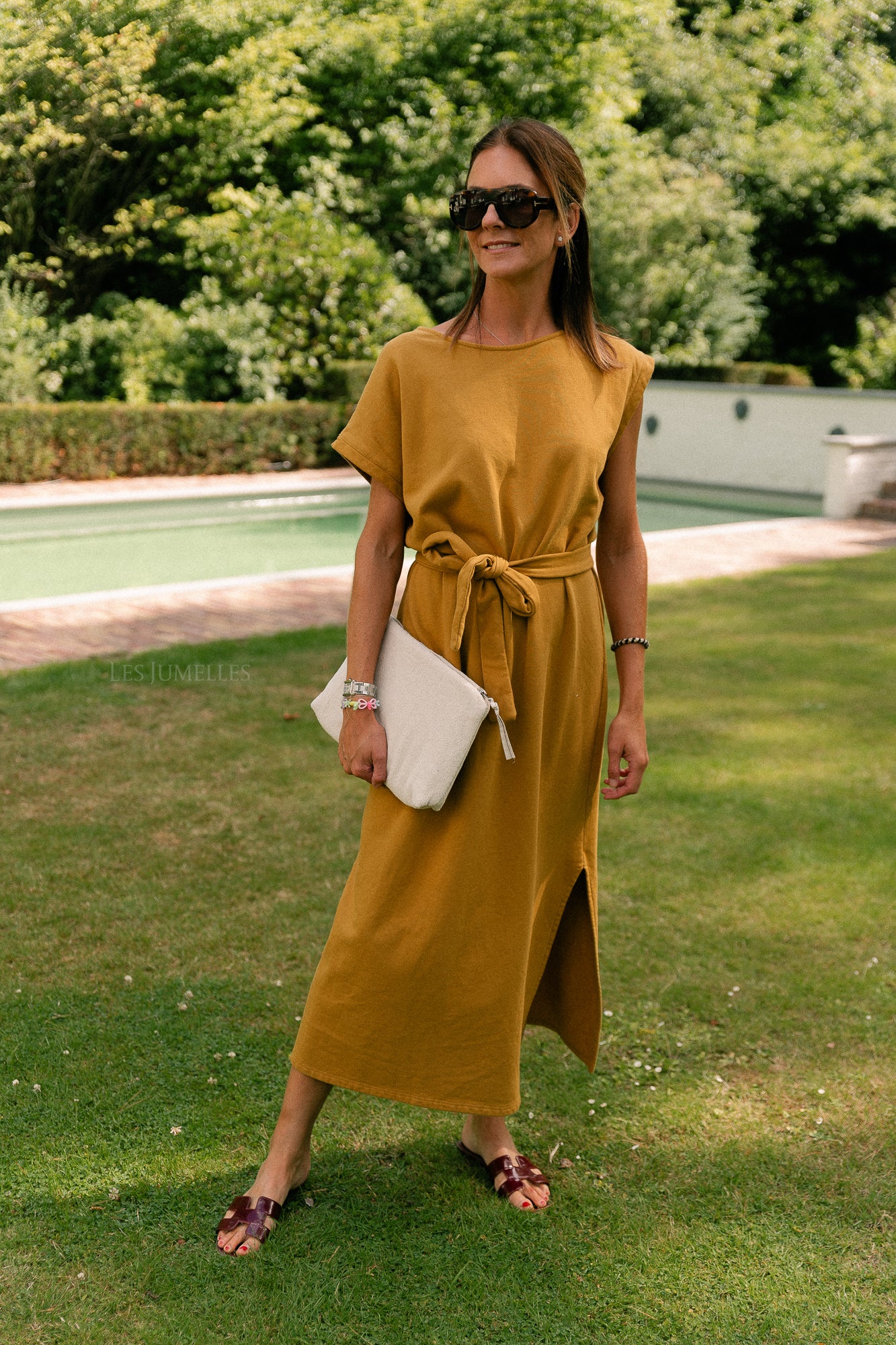 Freya long dress ochre