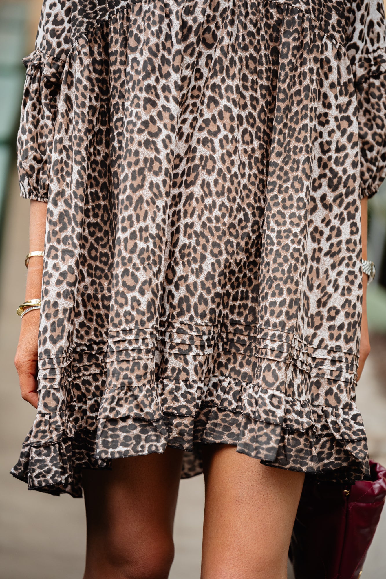 Chrissy jurkje luipaard print