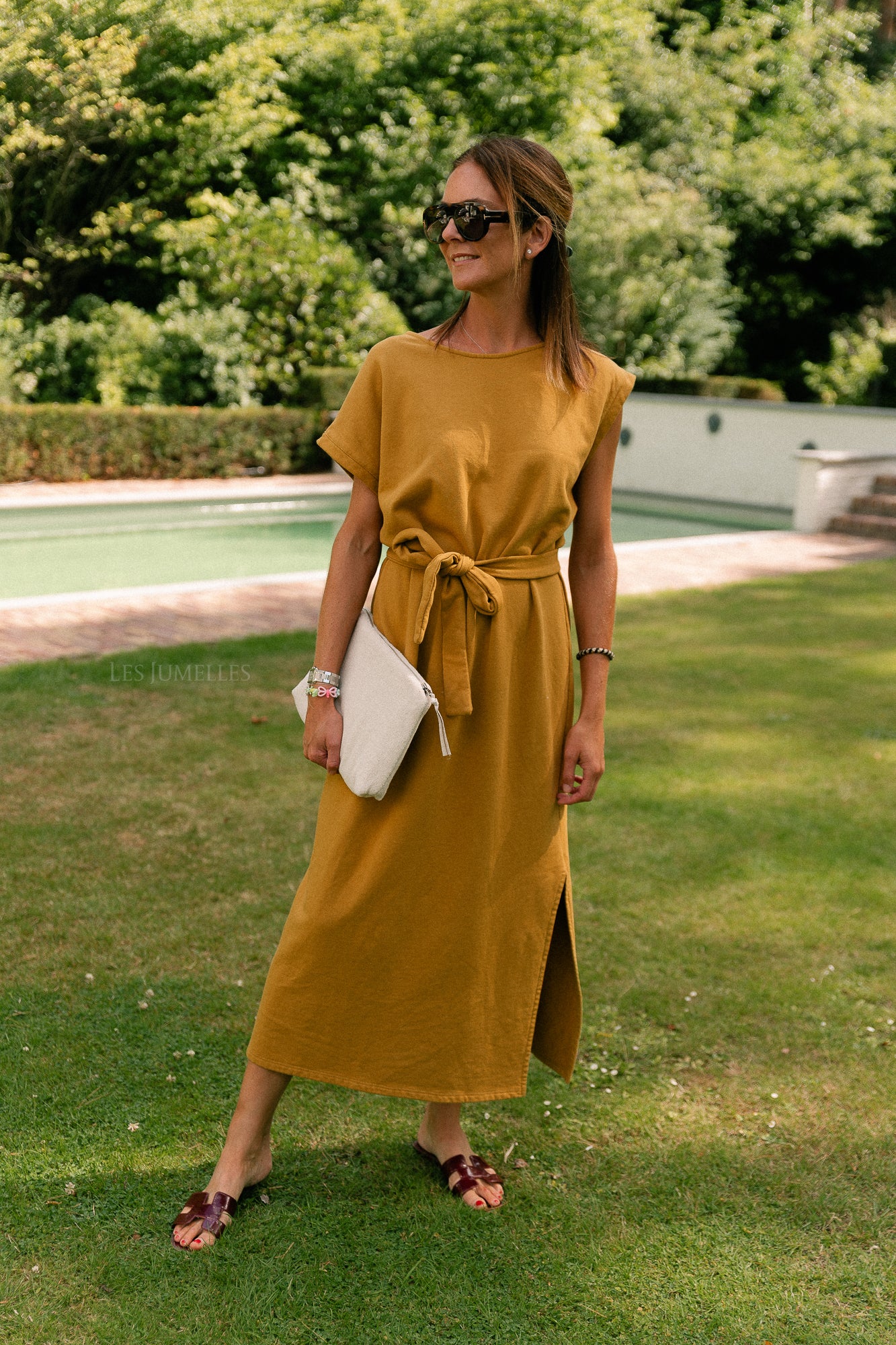 Freya long dress ochre