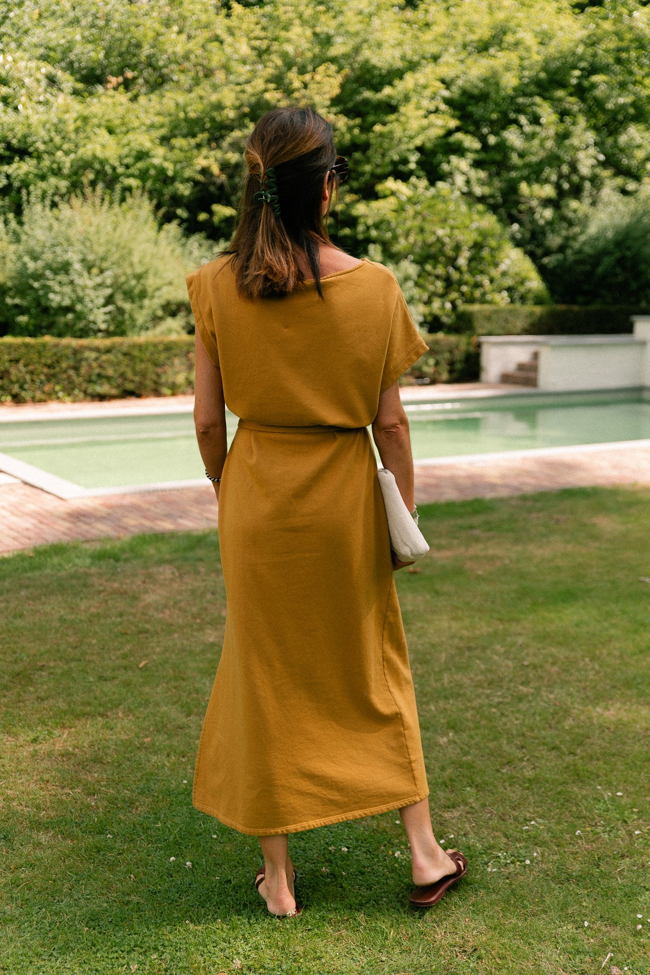 Freya long dress ochre