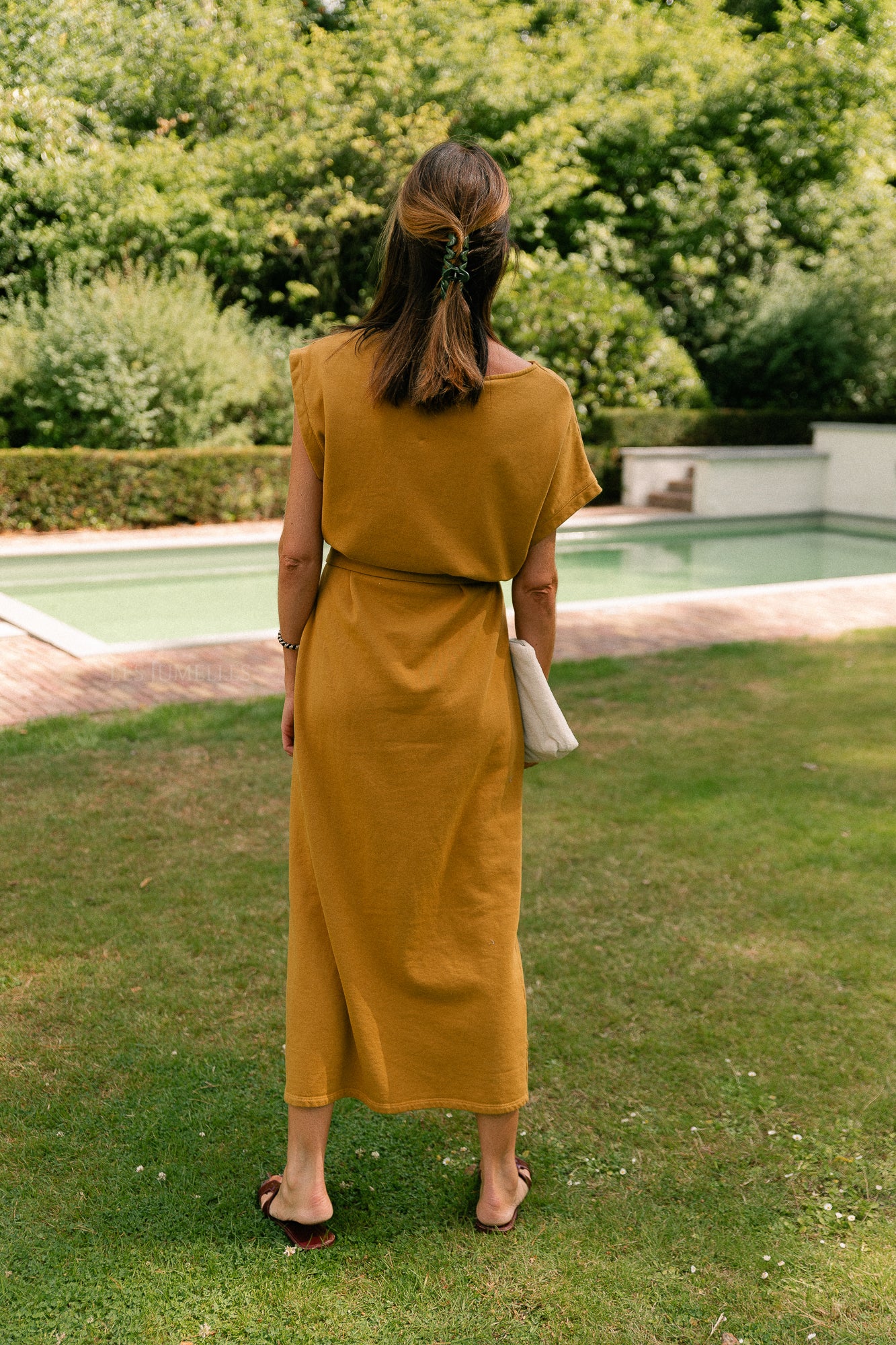 Freya long dress ochre