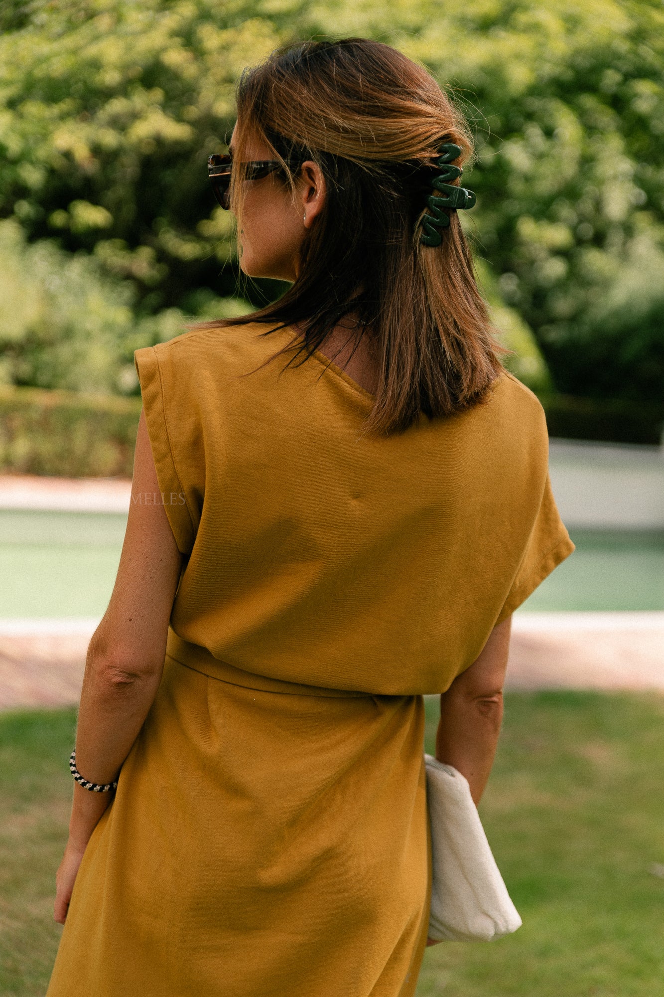 Freya long dress ochre