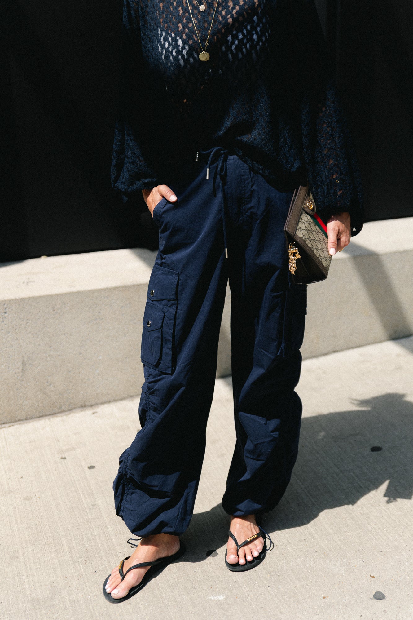 Alix cargo pants navy