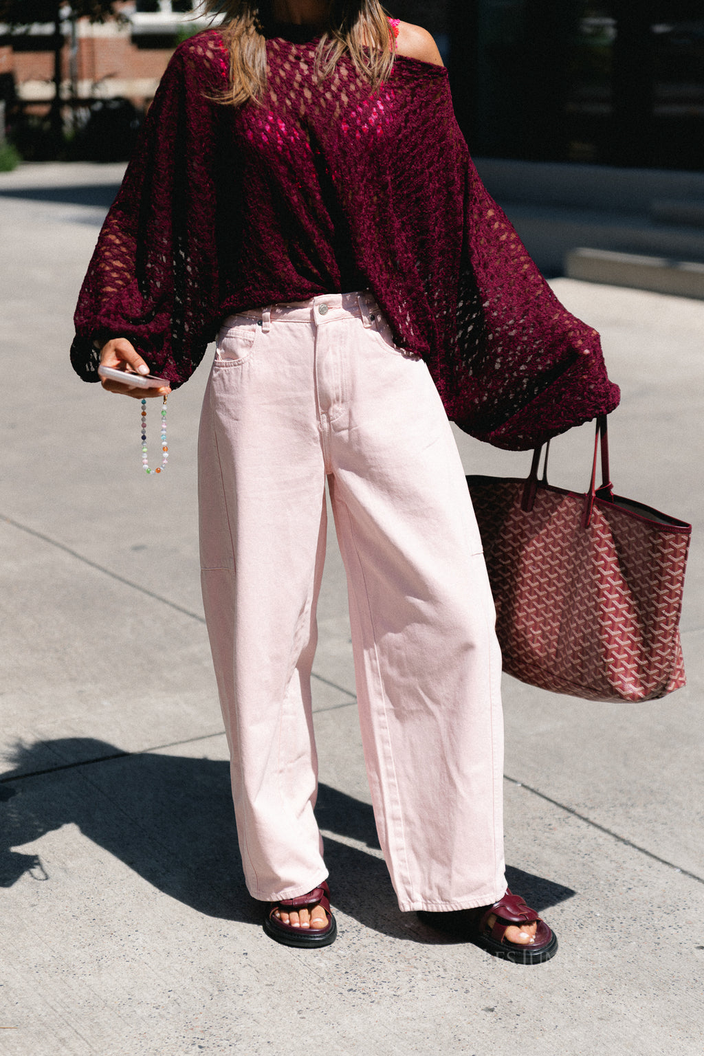 Laurie barrel fit jeans pink