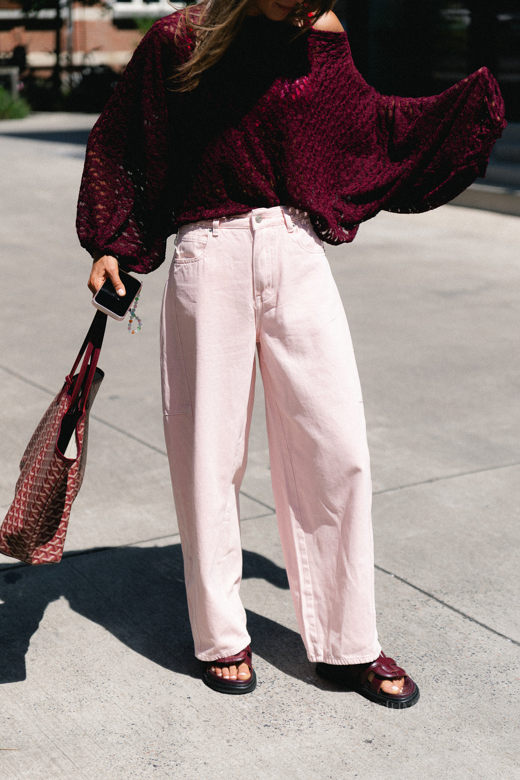 Laurie barrel fit jeans pink