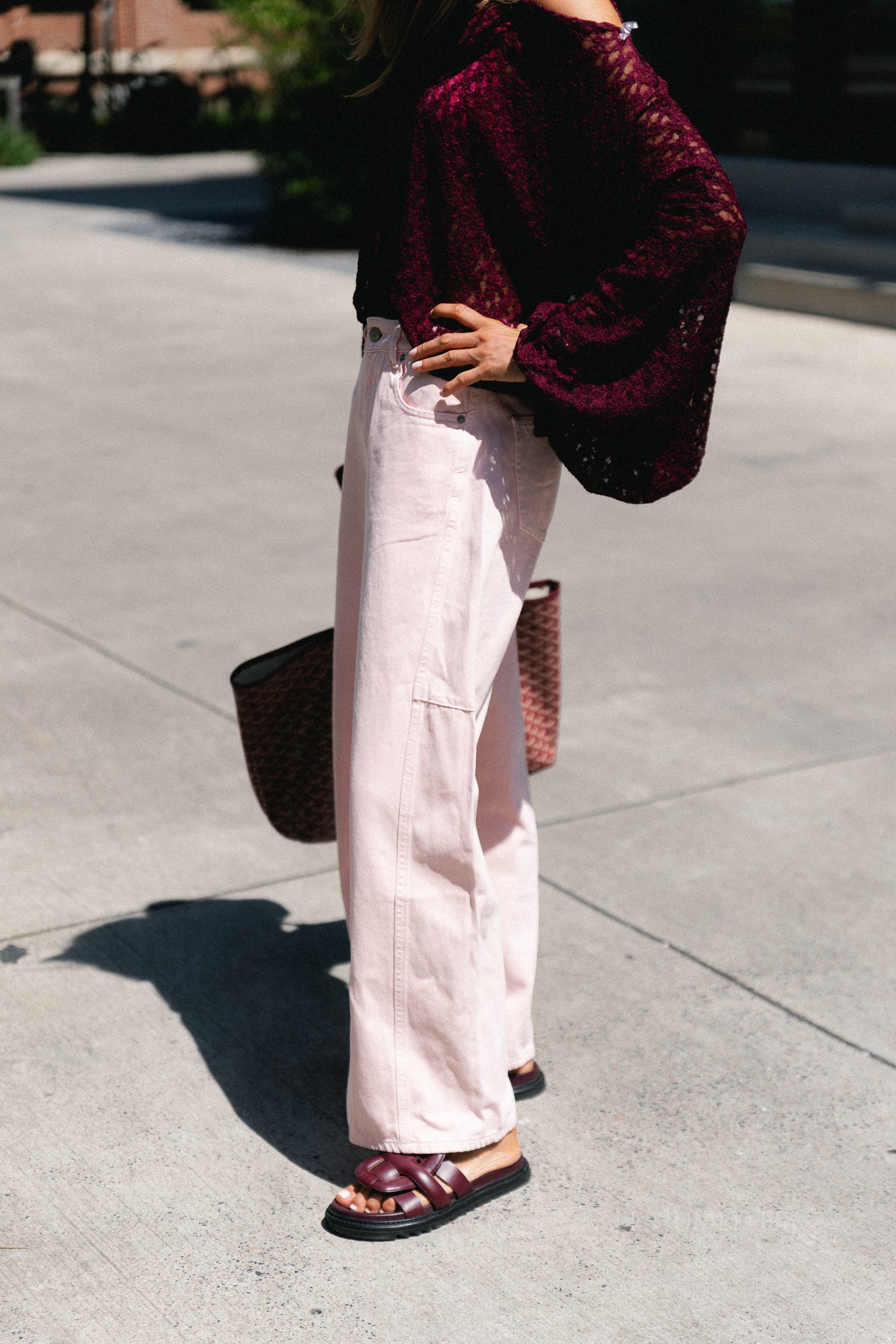 Laurie barrel fit jeans pink