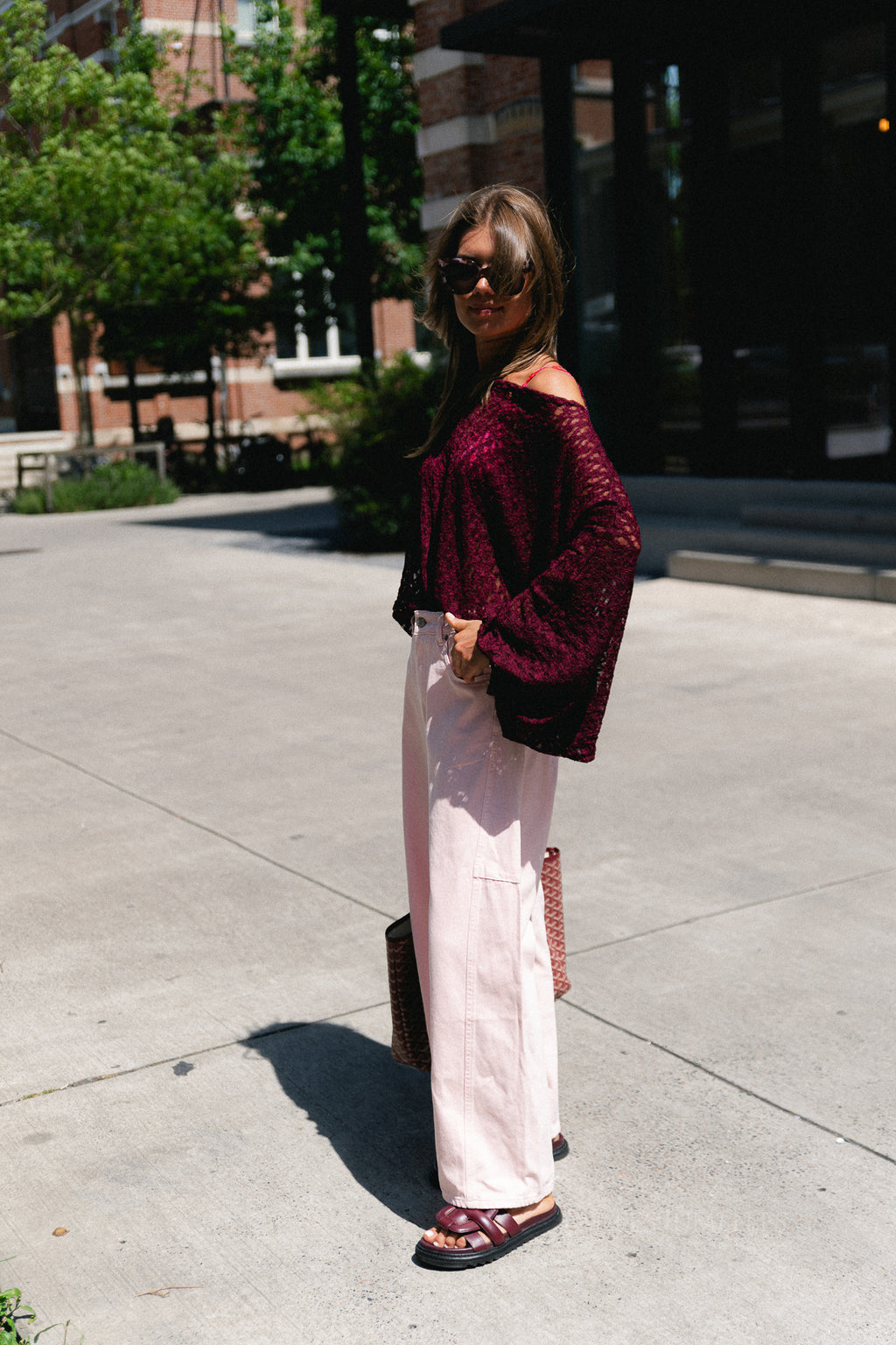 Laurie barrel fit jeans pink