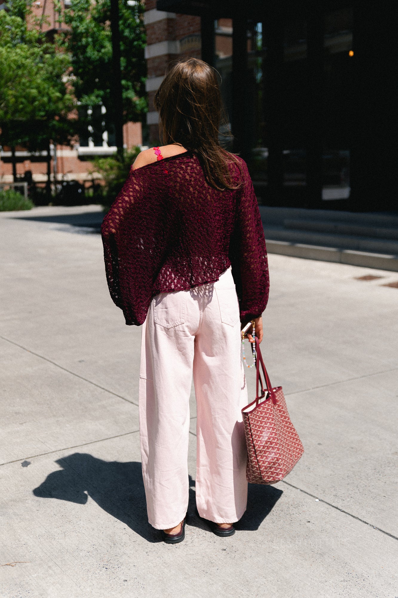 Monica lace blouse burgundy