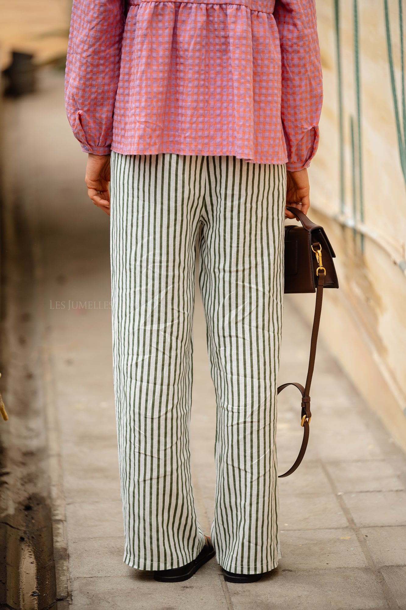 Micheline striped pants khaki