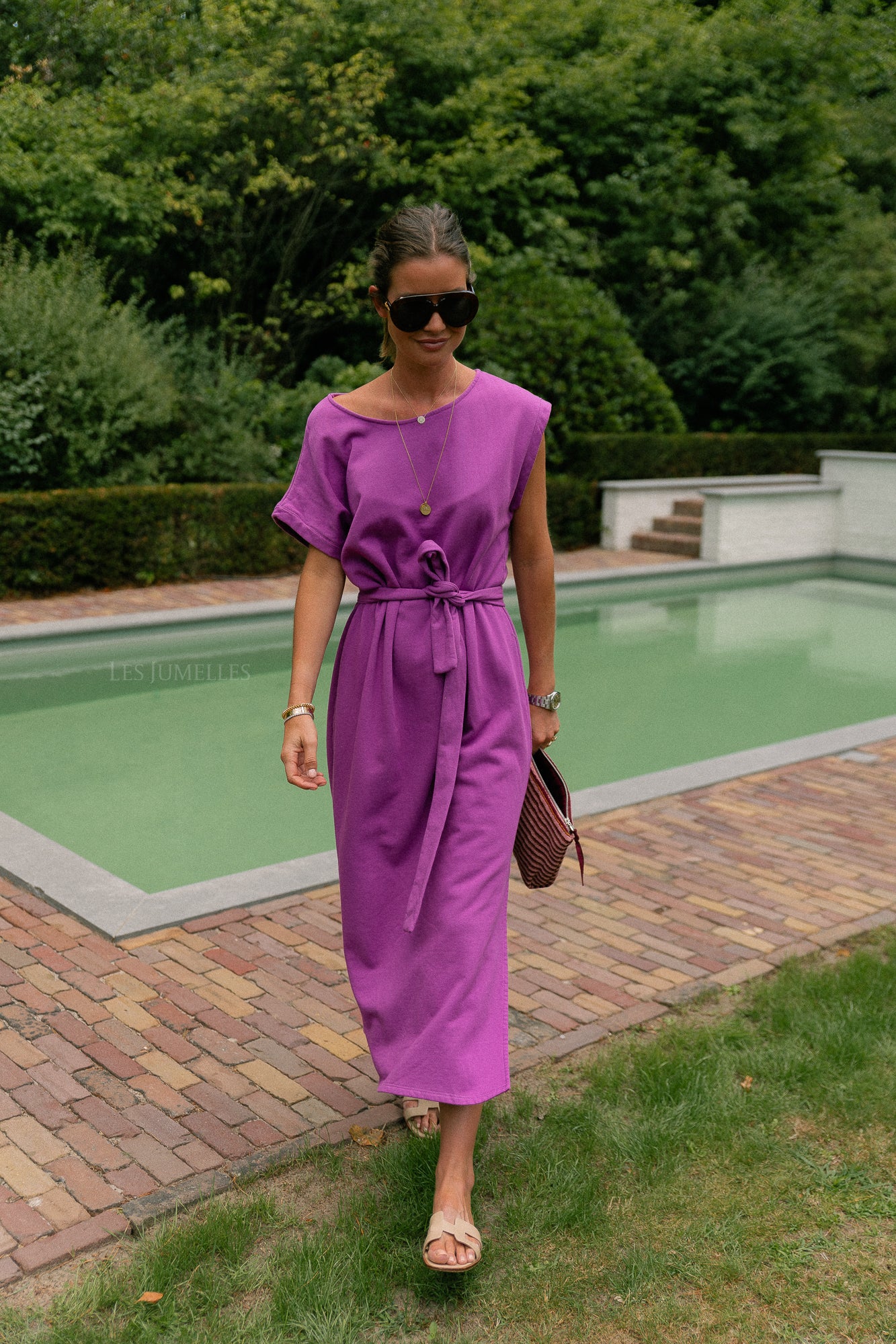 Freya long dress magenta
