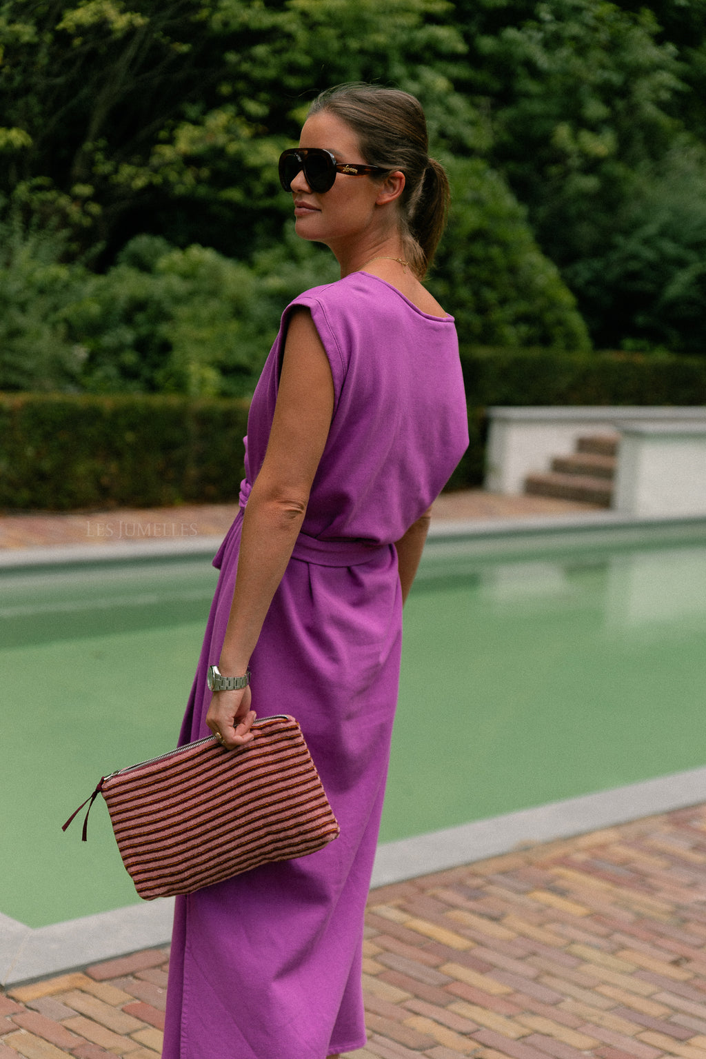Freya long dress magenta