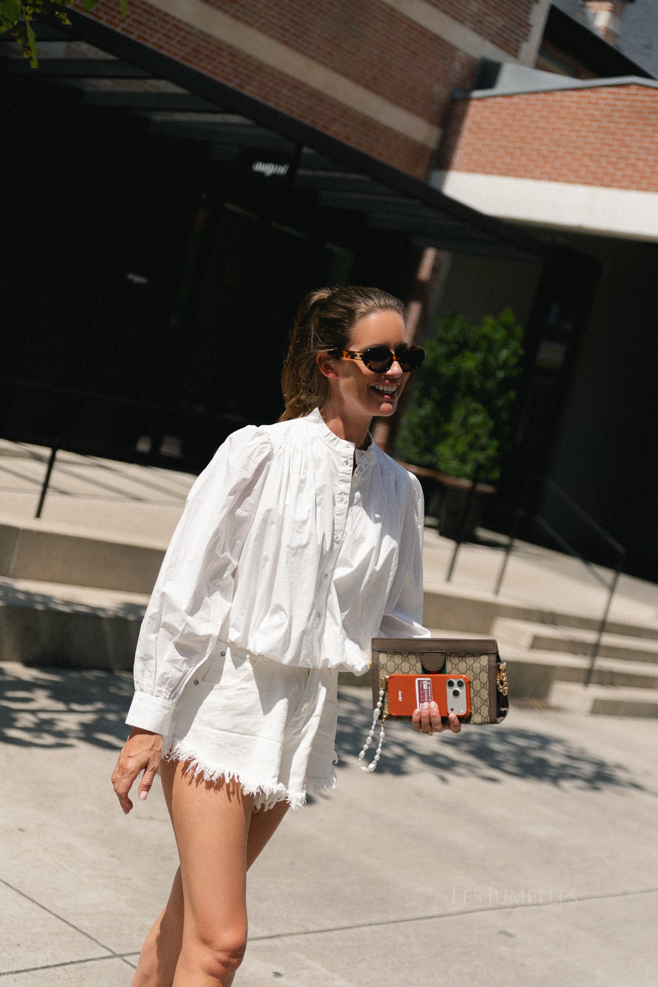 YASCilva LS short shirt star white