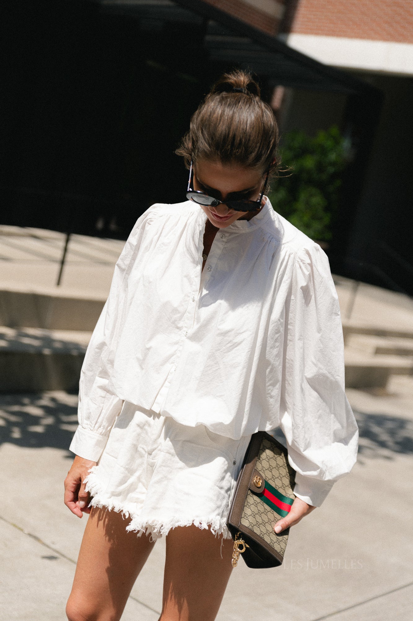 YASCilva LS short shirt star white