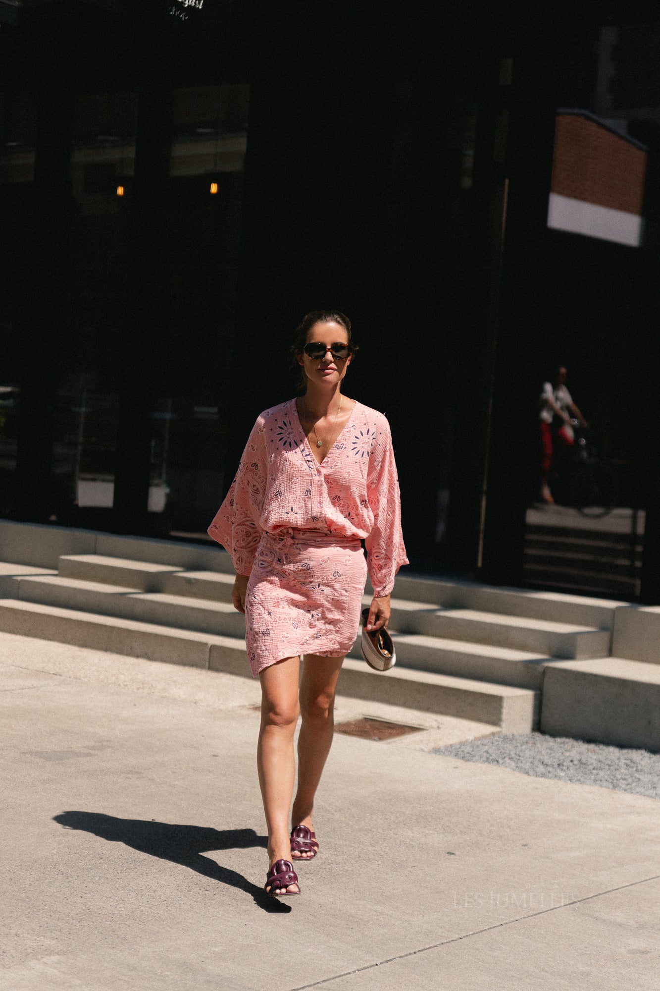 Lauren paisley print wrap dress old rose