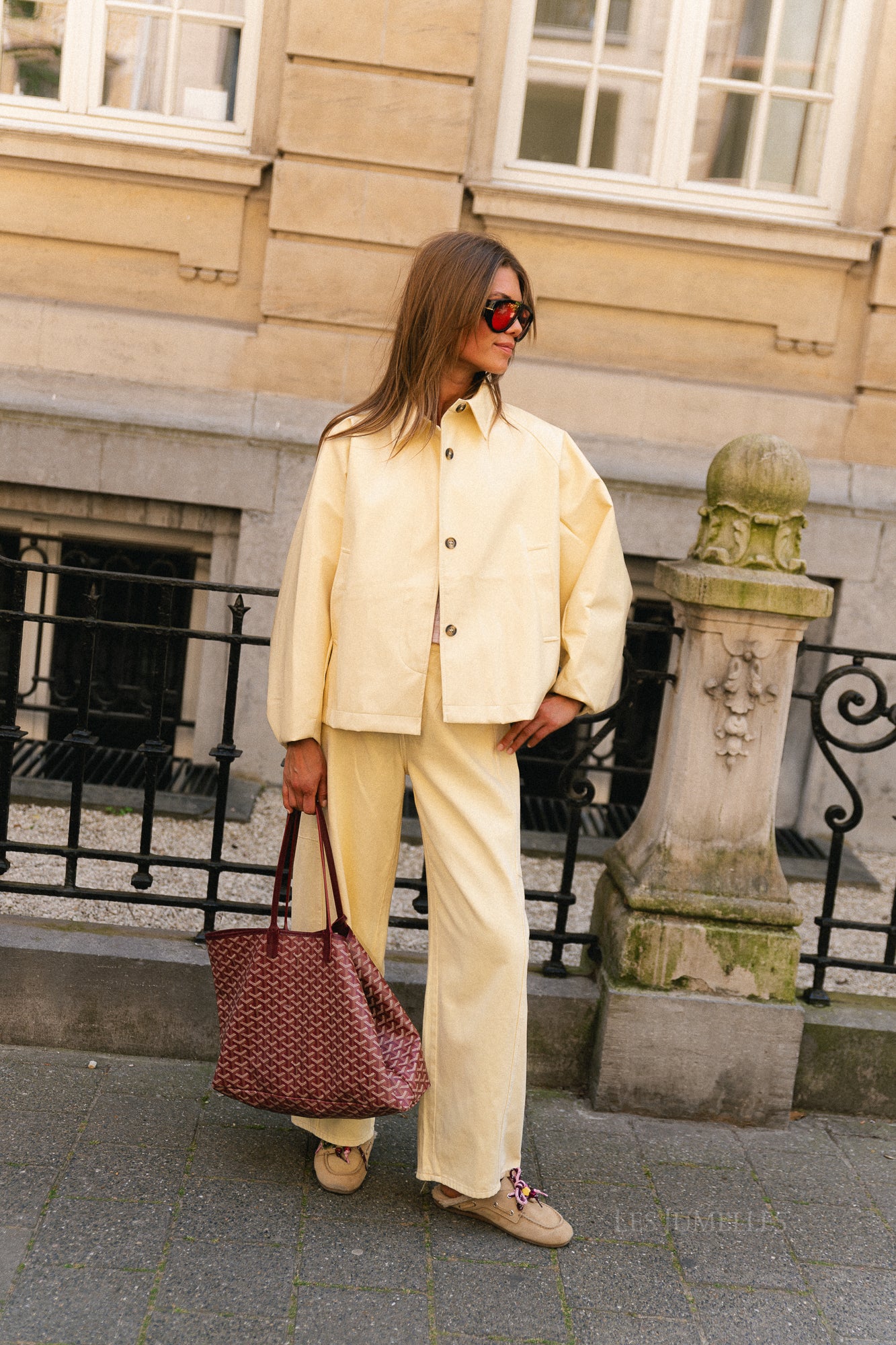Jodie PU jacket butter yellow