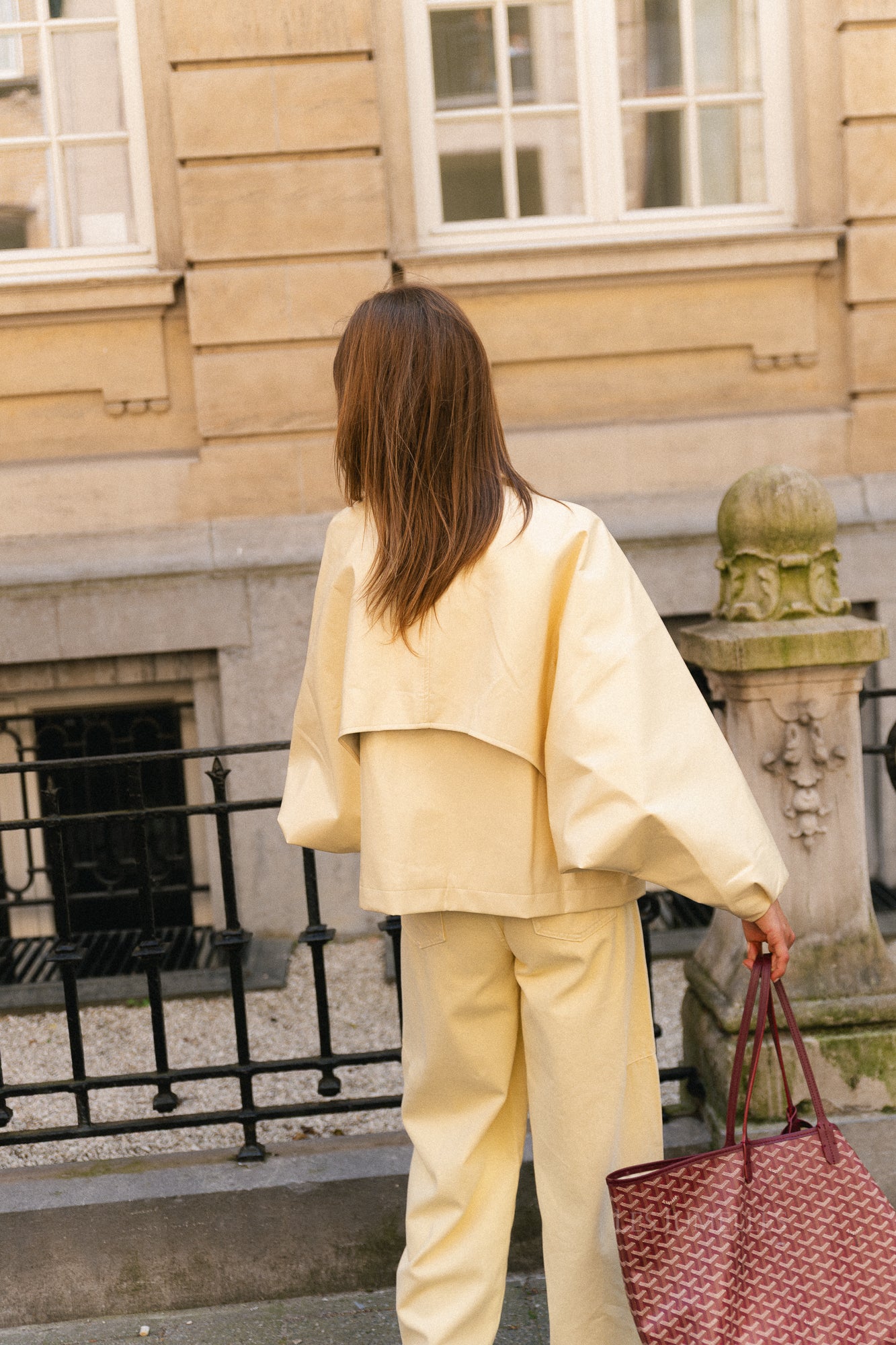 Jodie PU jacket butter yellow