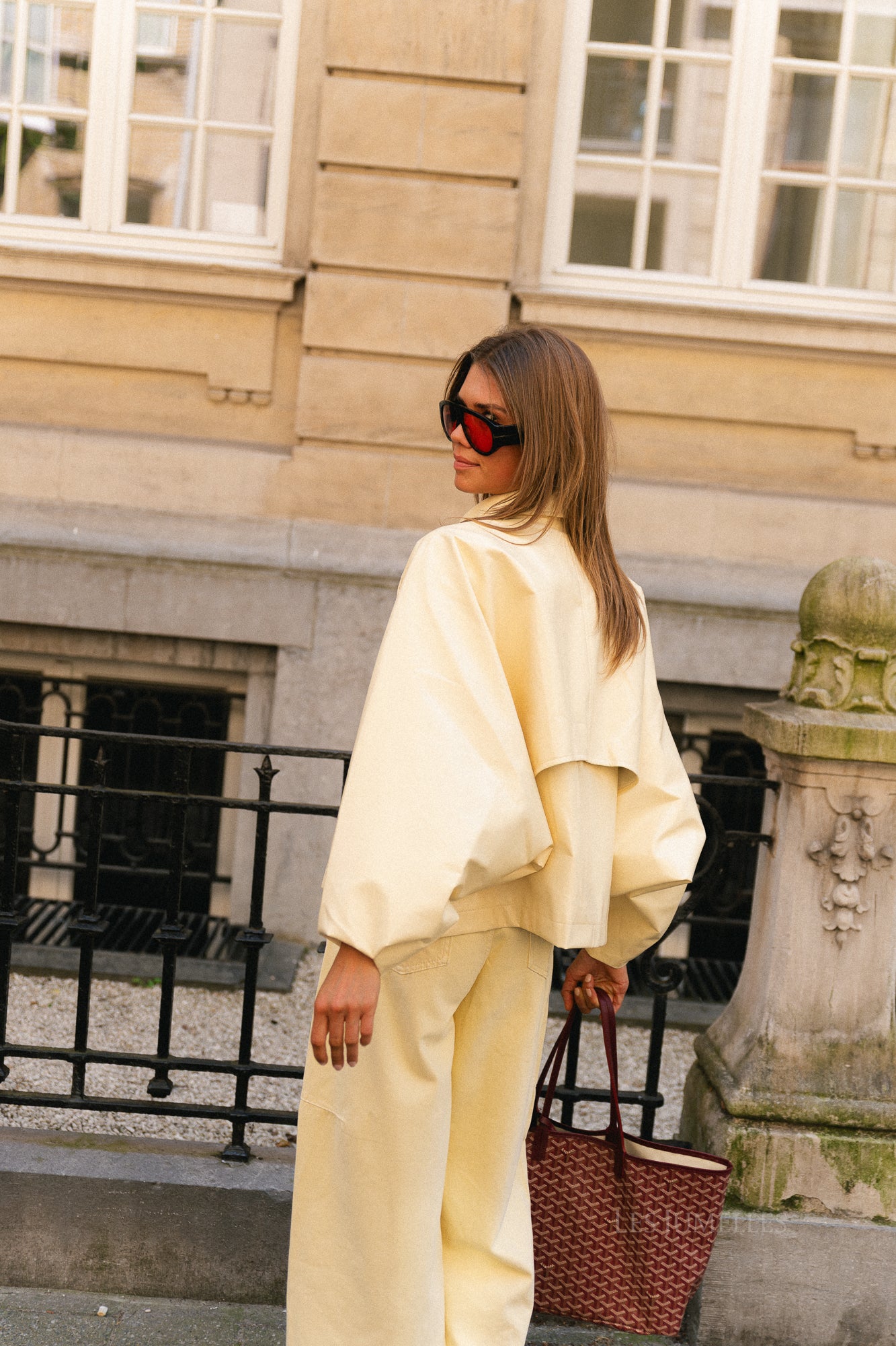 Jodie PU jacket butter yellow