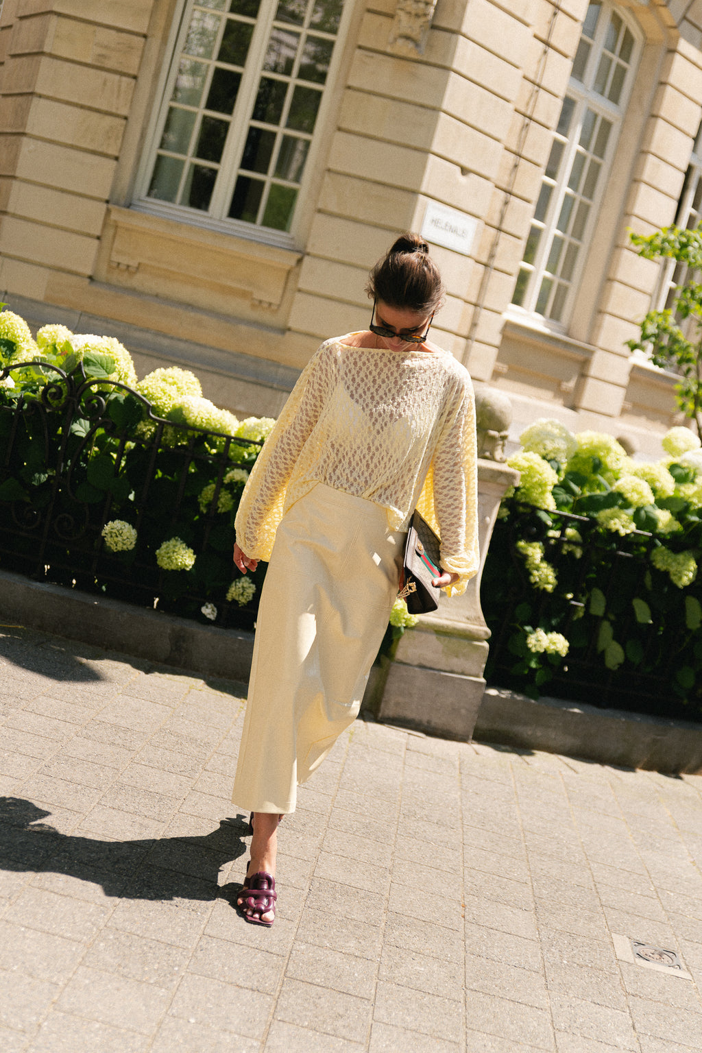 Monica lace blouse light yellow