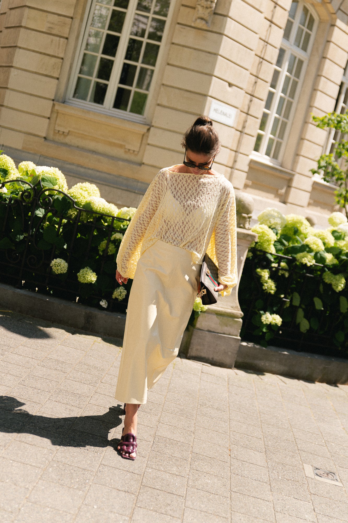 Monica lace blouse light yellow