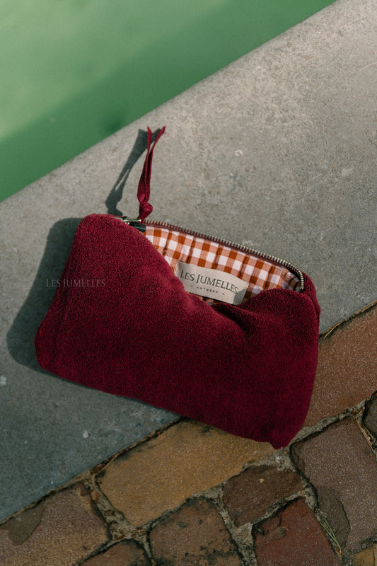 Les Jumelles Pia make up bag burgundy