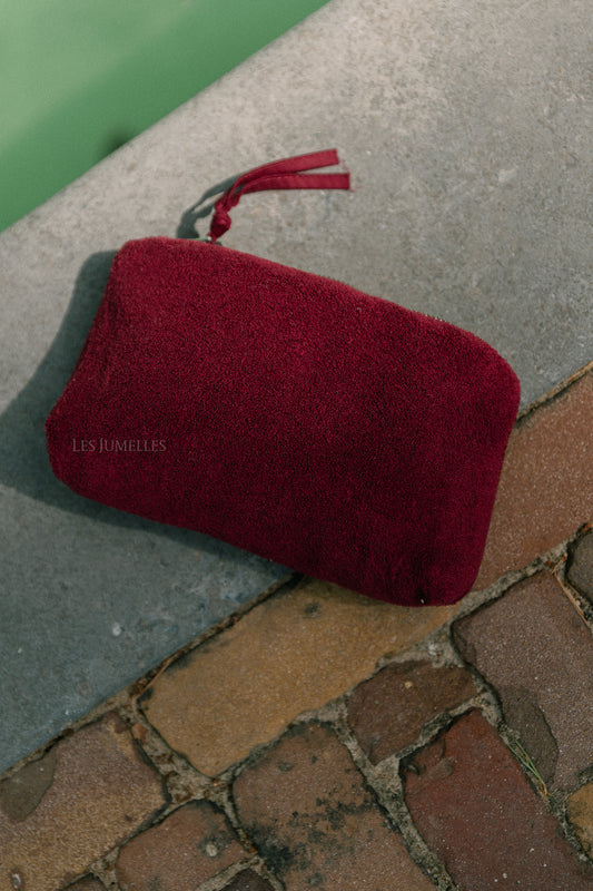 Les Jumelles Pia make up bag burgundy