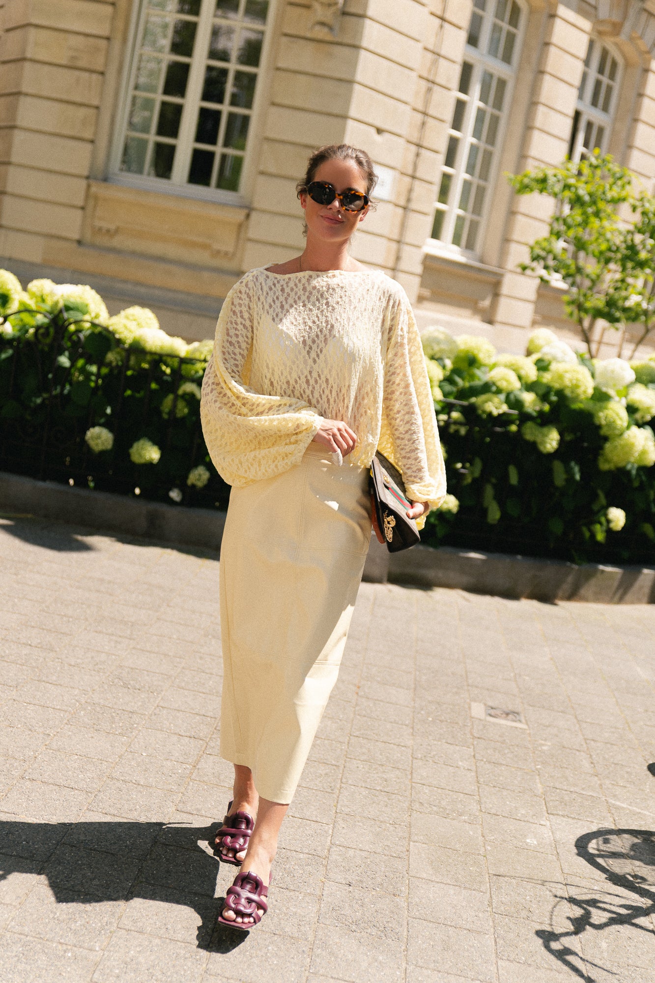 Monica lace blouse light yellow