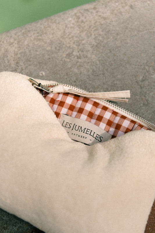 Les Jumelles Pia make up bag ecru