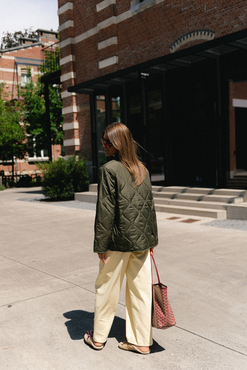 VITate LS quilt detail jacket forest night