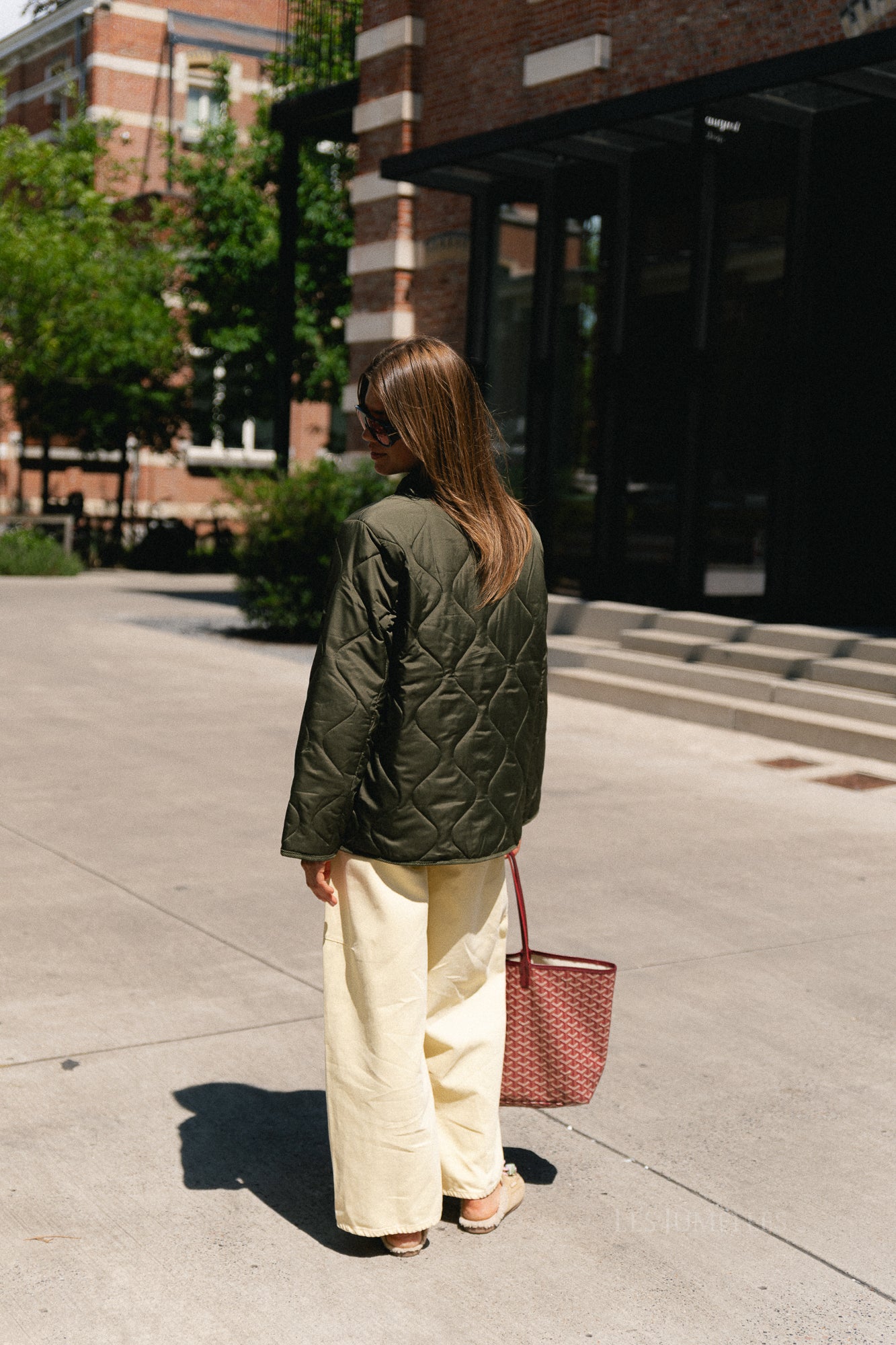VITate LS quilt detail jacket forest night