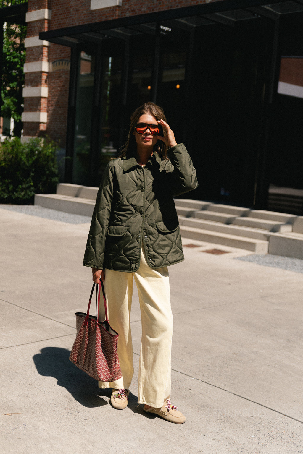 VITate LS quilt detail jacket forest night