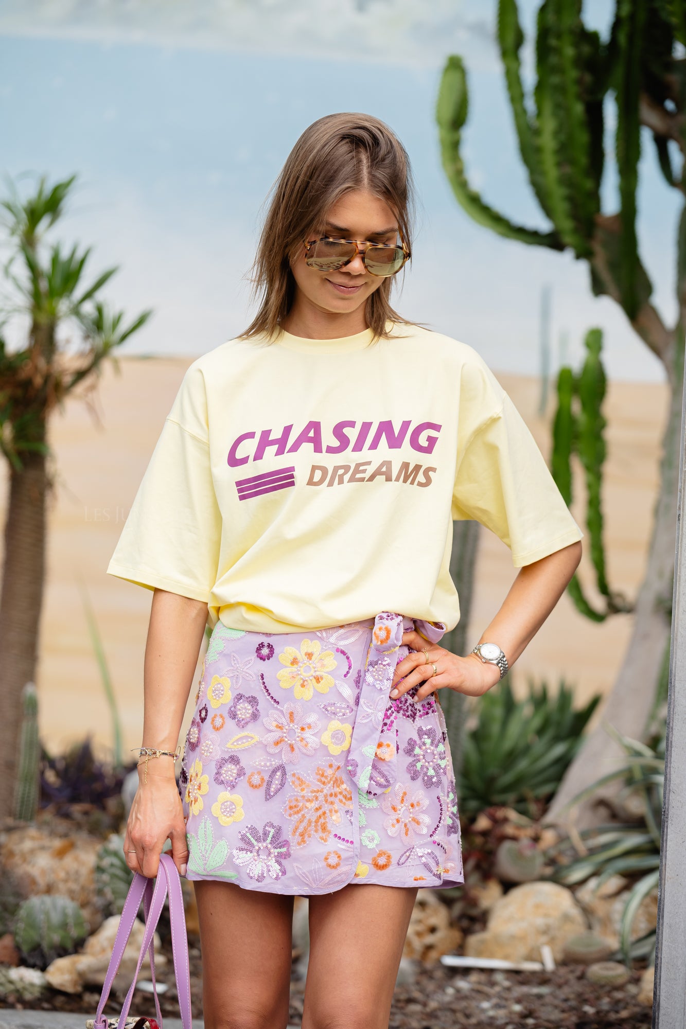 Chasing dreams t-shirt yellow