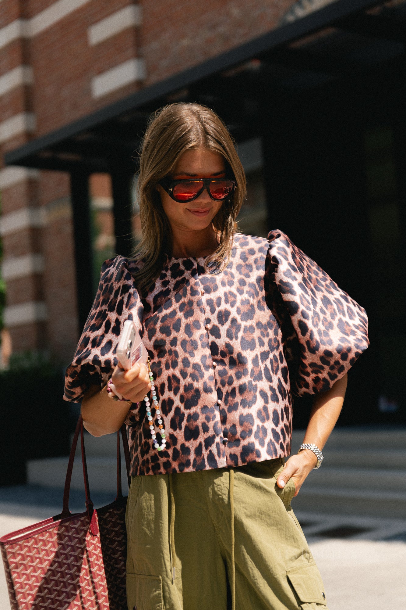 Charlotte blouse leopard