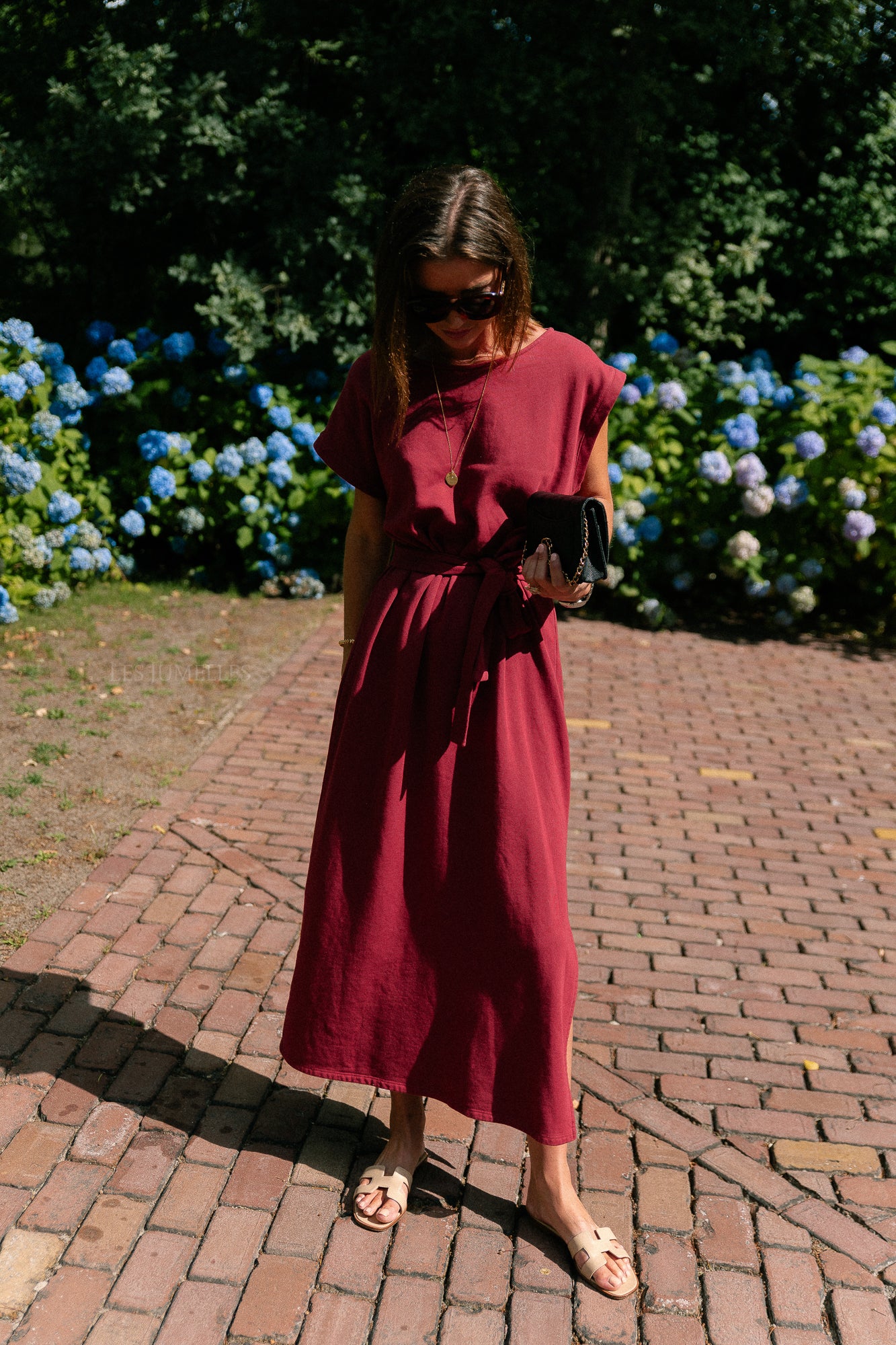 Freya long dress burgundy