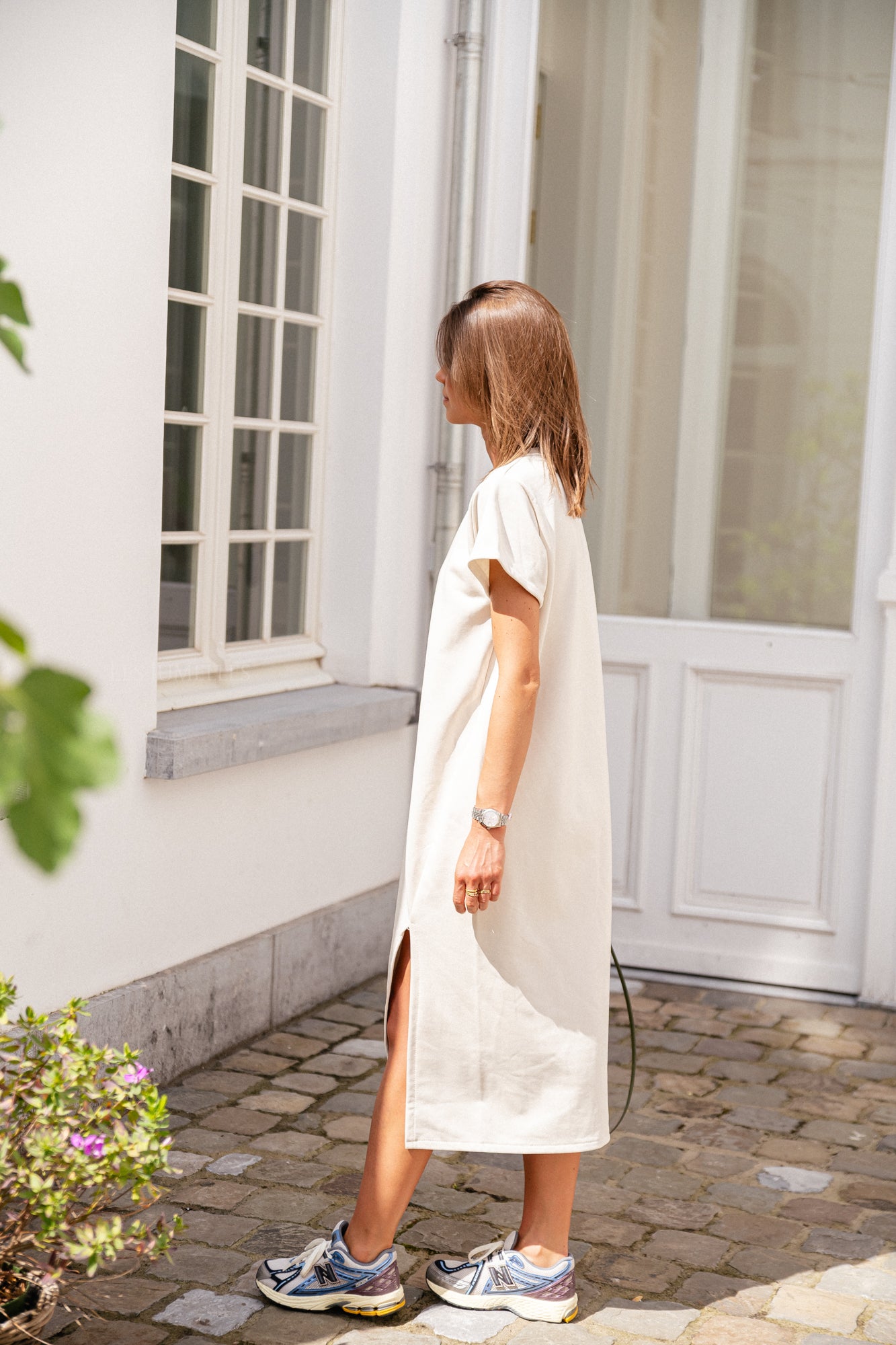 Robe t-shirt Daphné beige