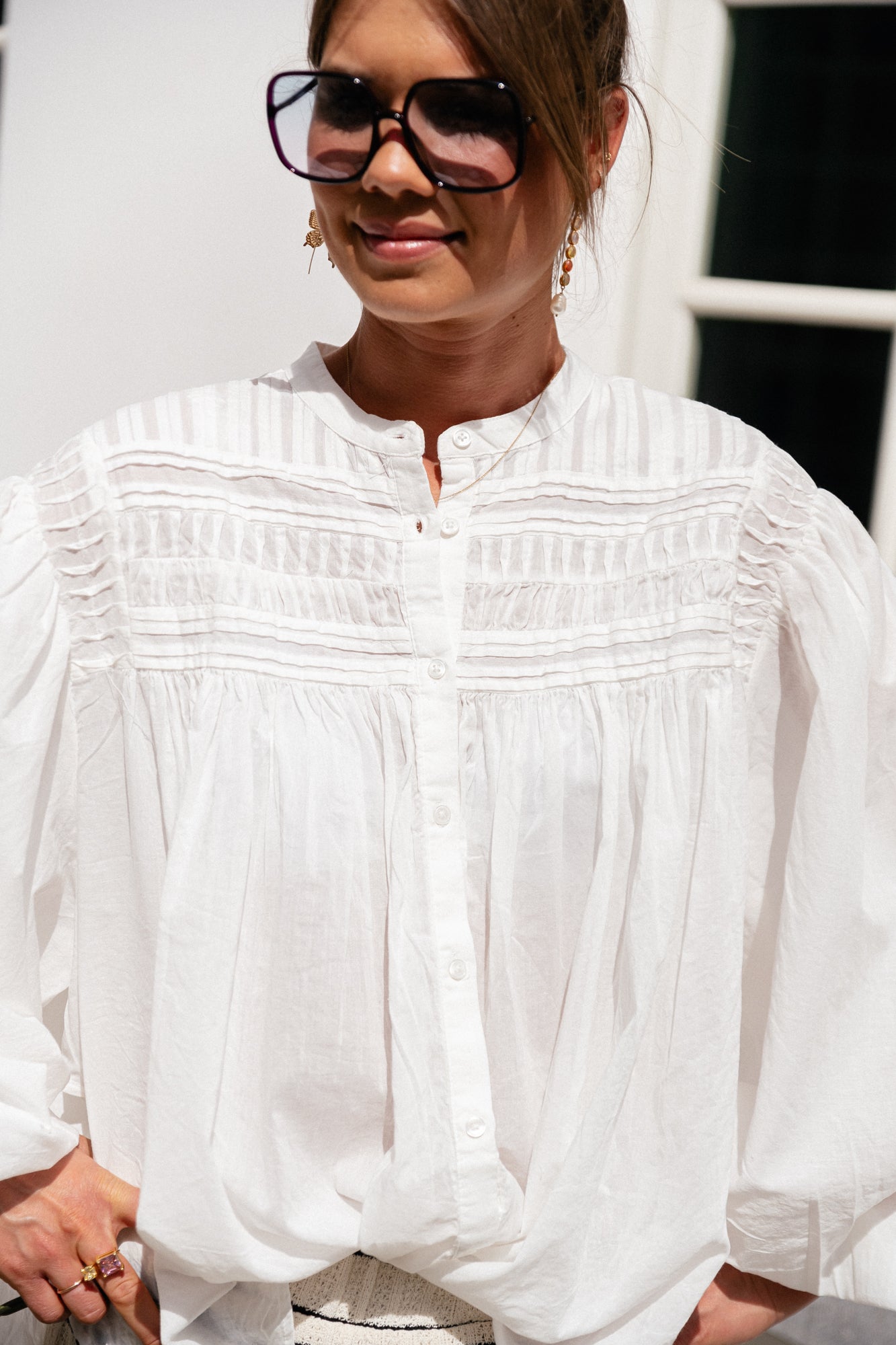 YASPintu LS chemise étoile blanc