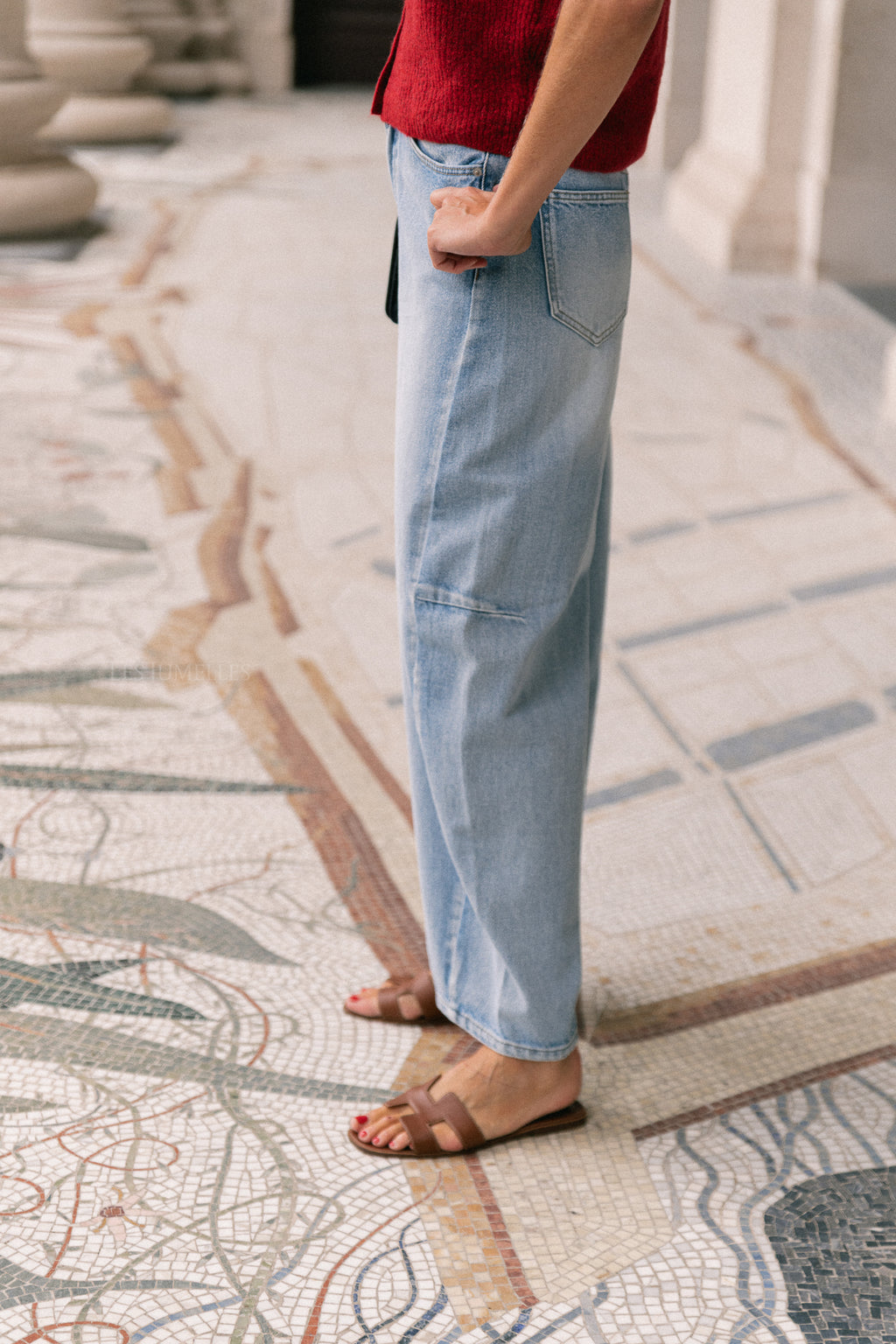 OBJMoji Elsa MW super barrel jeans light blue denim