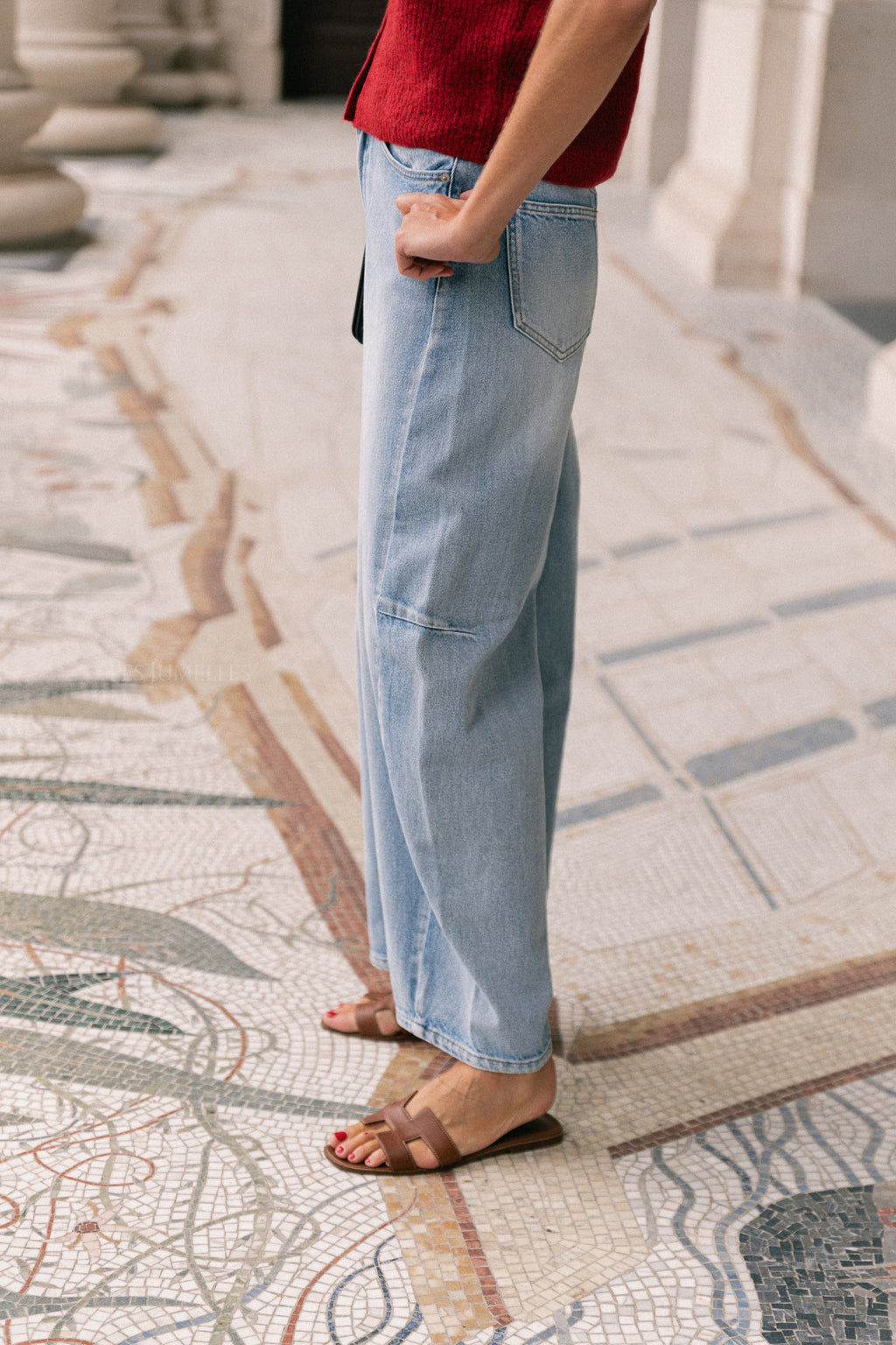 OBJMoji Elsa MW super barrel jeans light blue denim