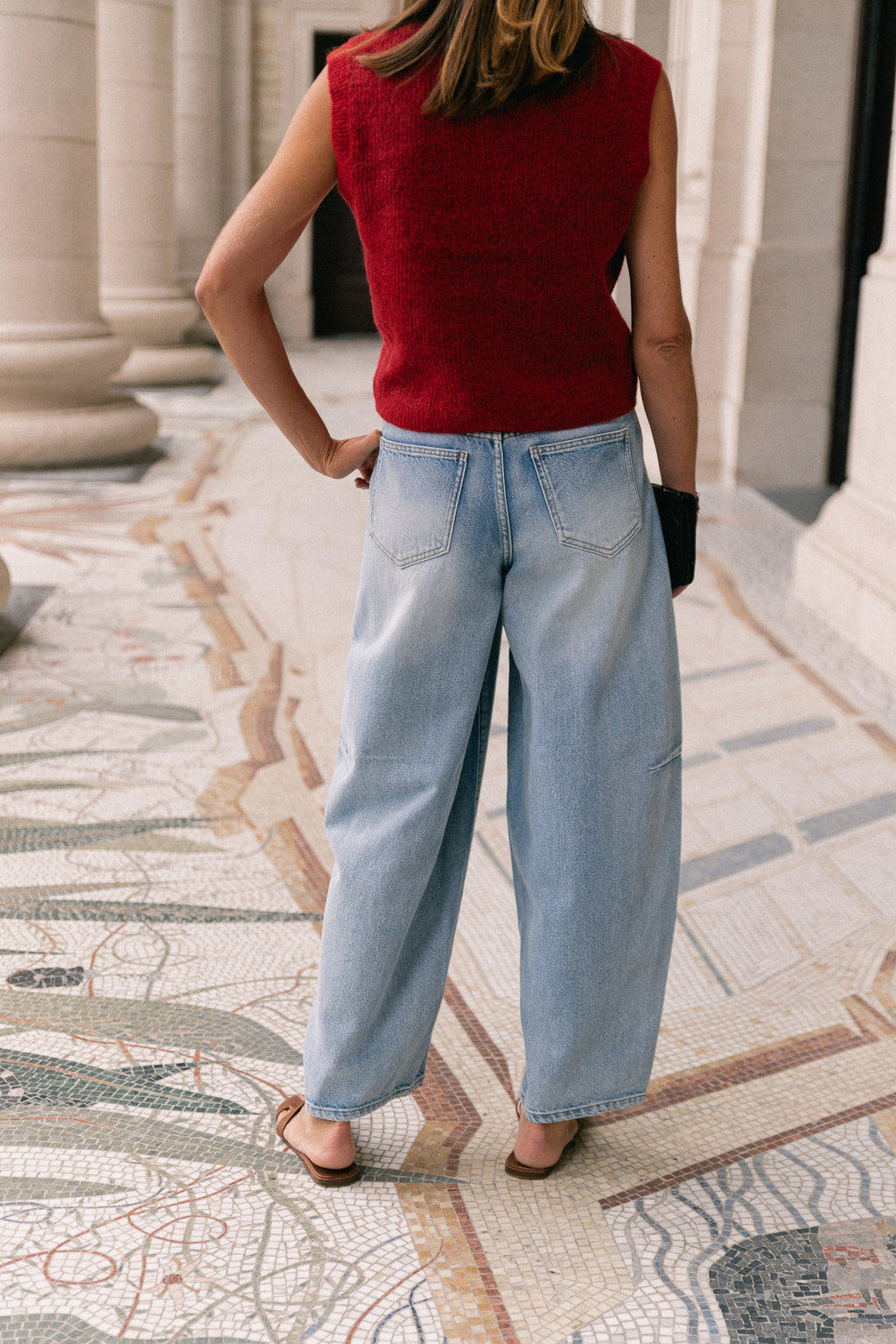 OBJMoji Elsa MW super barrel jeans light blue denim