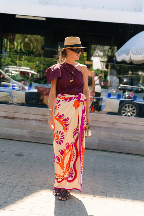 Botanical print pareo - multicolor
