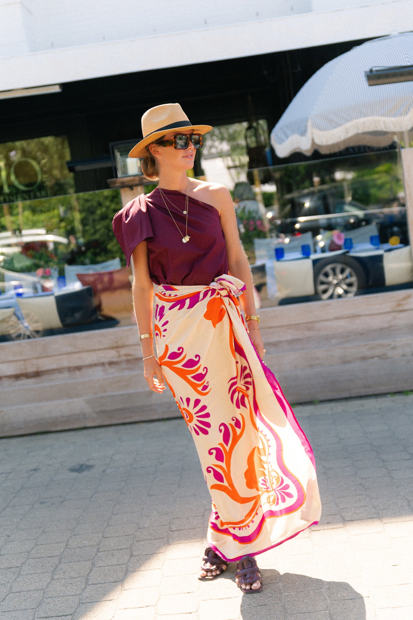 Botanical print pareo - multicolor