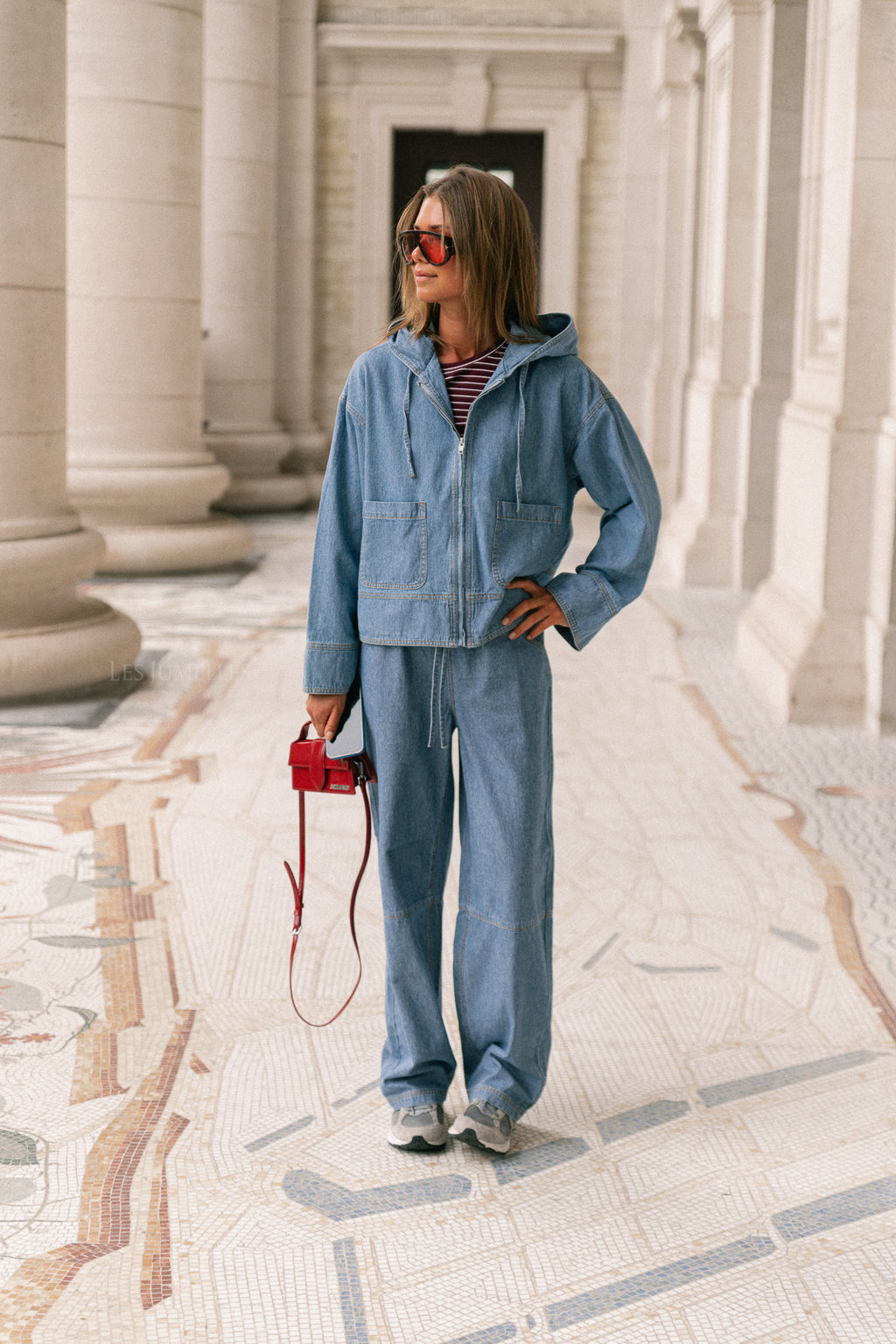 OBJRaly denim MW pant light blue denim